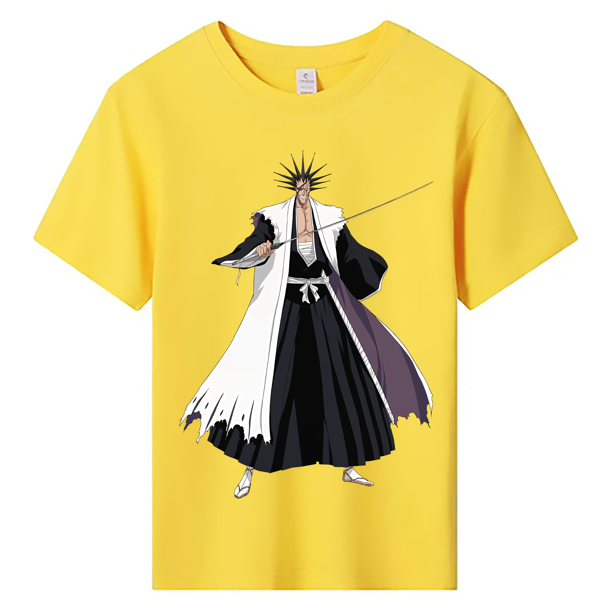 （画像用） ブリーチ ざらき けんぱち BLEACH Zaraki Kenpachi 綿100％キッズTシャツ（フロントプリント）