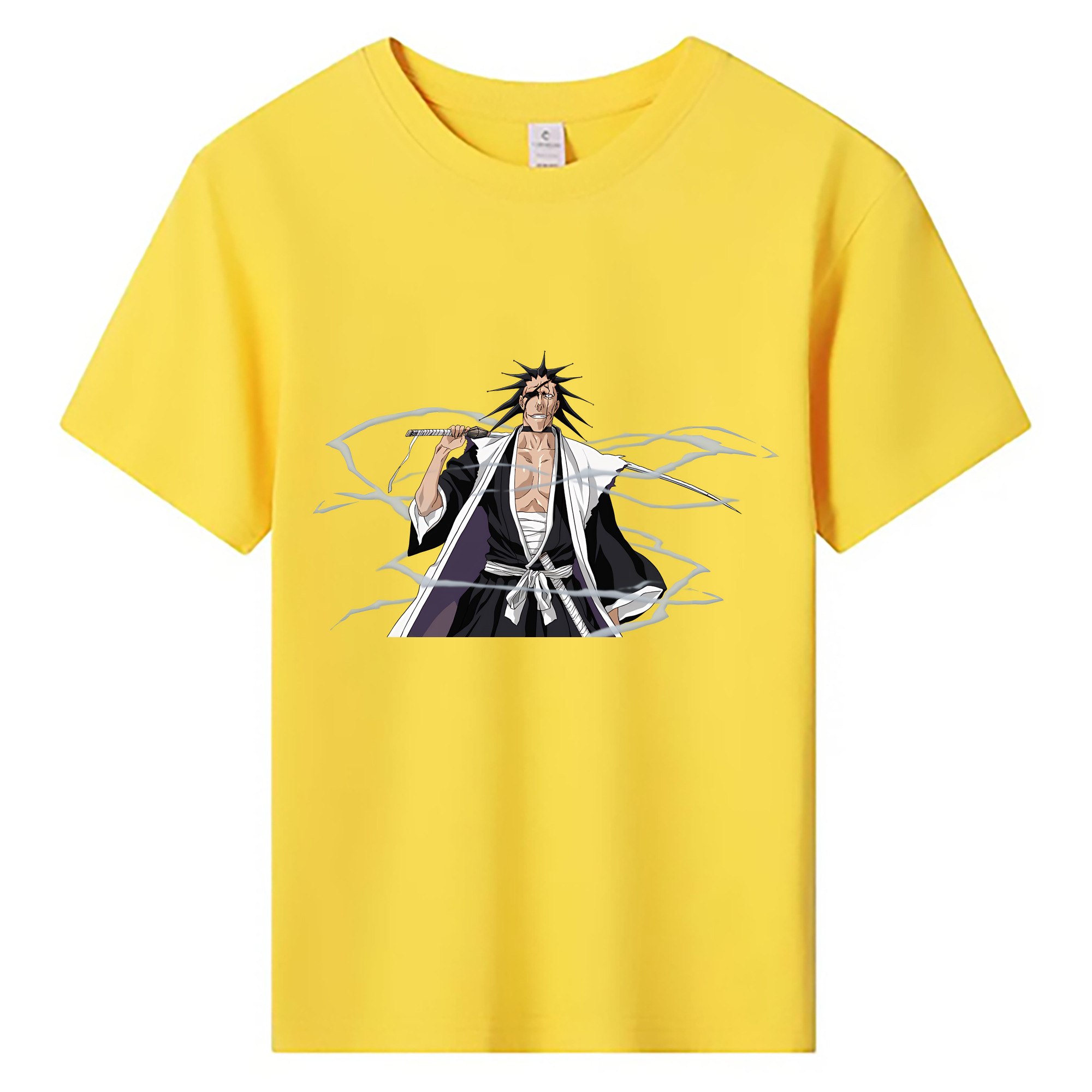 （画像用） ブリーチ ざらき けんぱち BLEACH Zaraki Kenpachi 綿100％キッズTシャツ（フロントプリント）