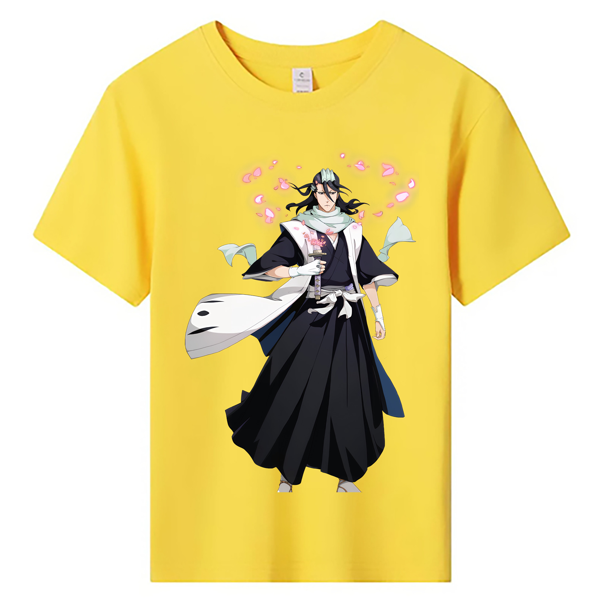 （画像用） ブリーチ くちき びゃくや BLEACH Kuchiki Byakuya 綿100％キッズTシャツ（フロントプリント）