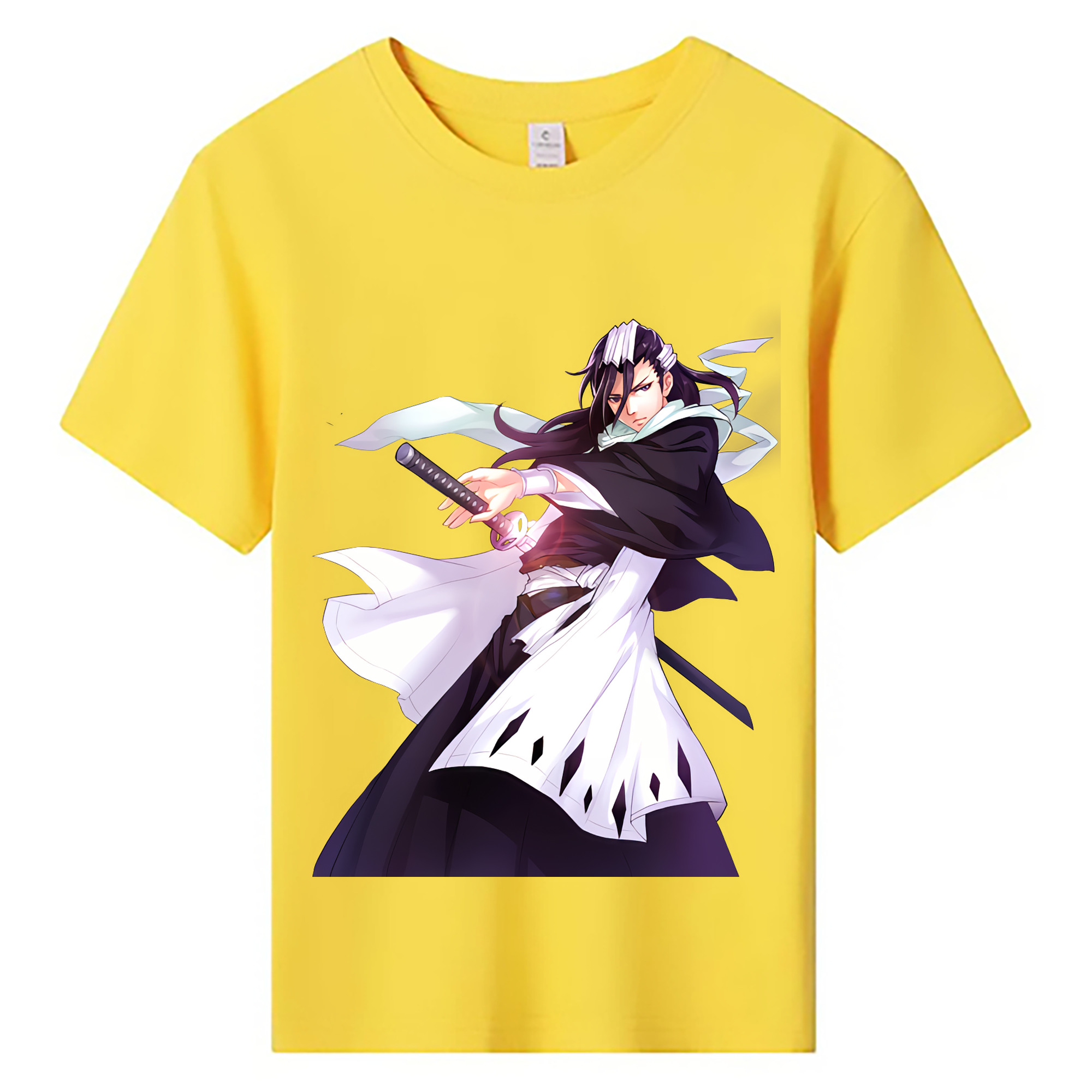 （画像用） ブリーチ くちき びゃくや BLEACH Kuchiki Byakuya 綿100％キッズTシャツ（フロントプリント）