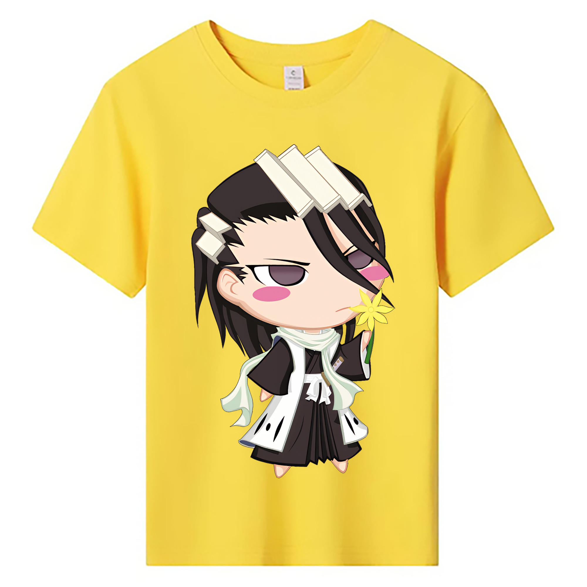 （画像用） ブリーチ くちき びゃくや BLEACH Kuchiki Byakuya 綿100％キッズTシャツ（フロントプリント）