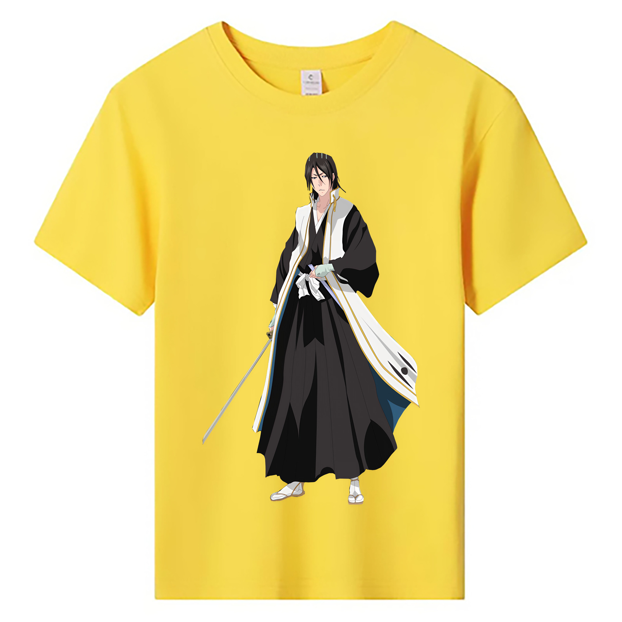 （画像用） ブリーチ くちき びゃくや BLEACH Kuchiki Byakuya 綿100％キッズTシャツ（フロントプリント）