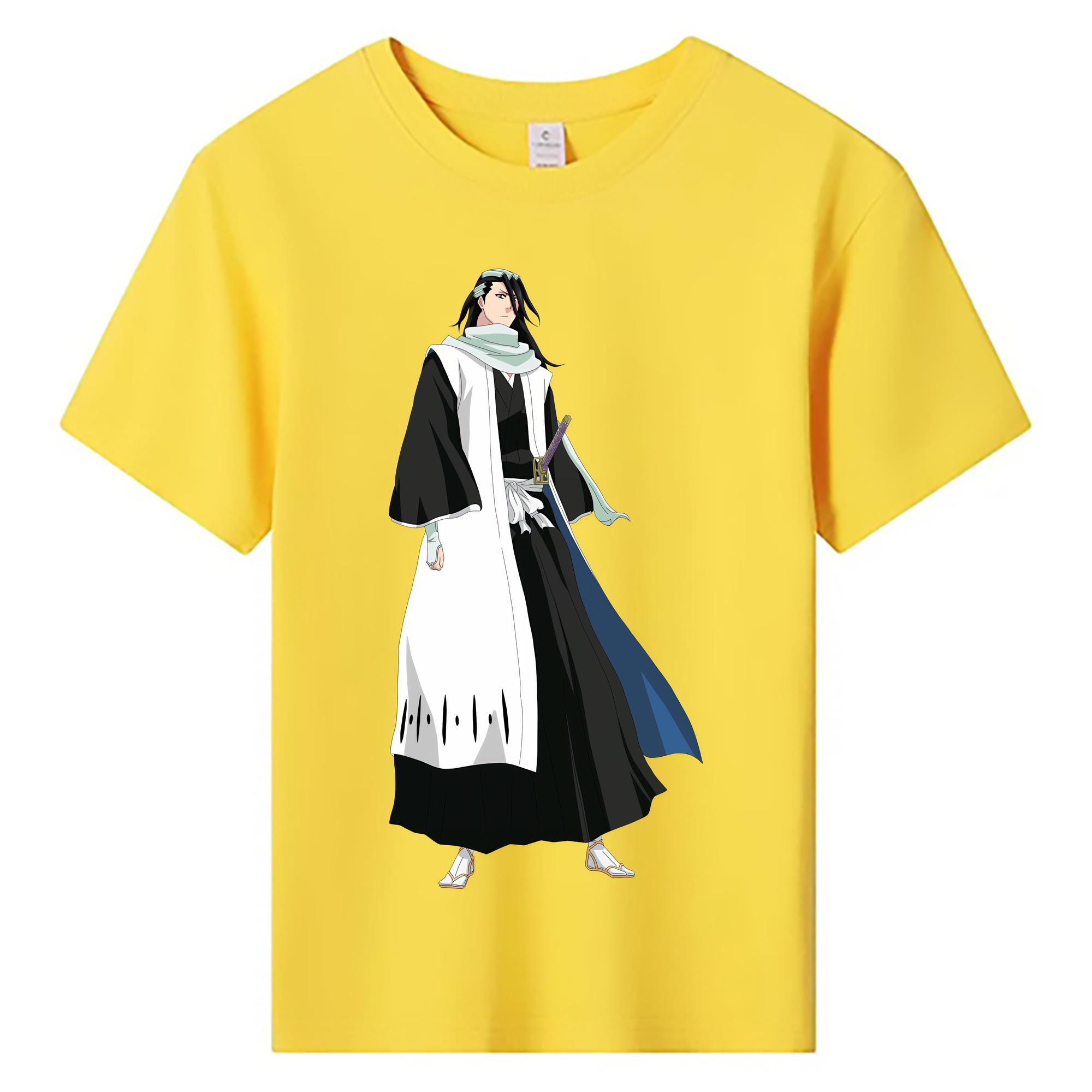 （画像用） ブリーチ くちき びゃくや BLEACH Kuchiki Byakuya 綿100％キッズTシャツ（フロントプリント）