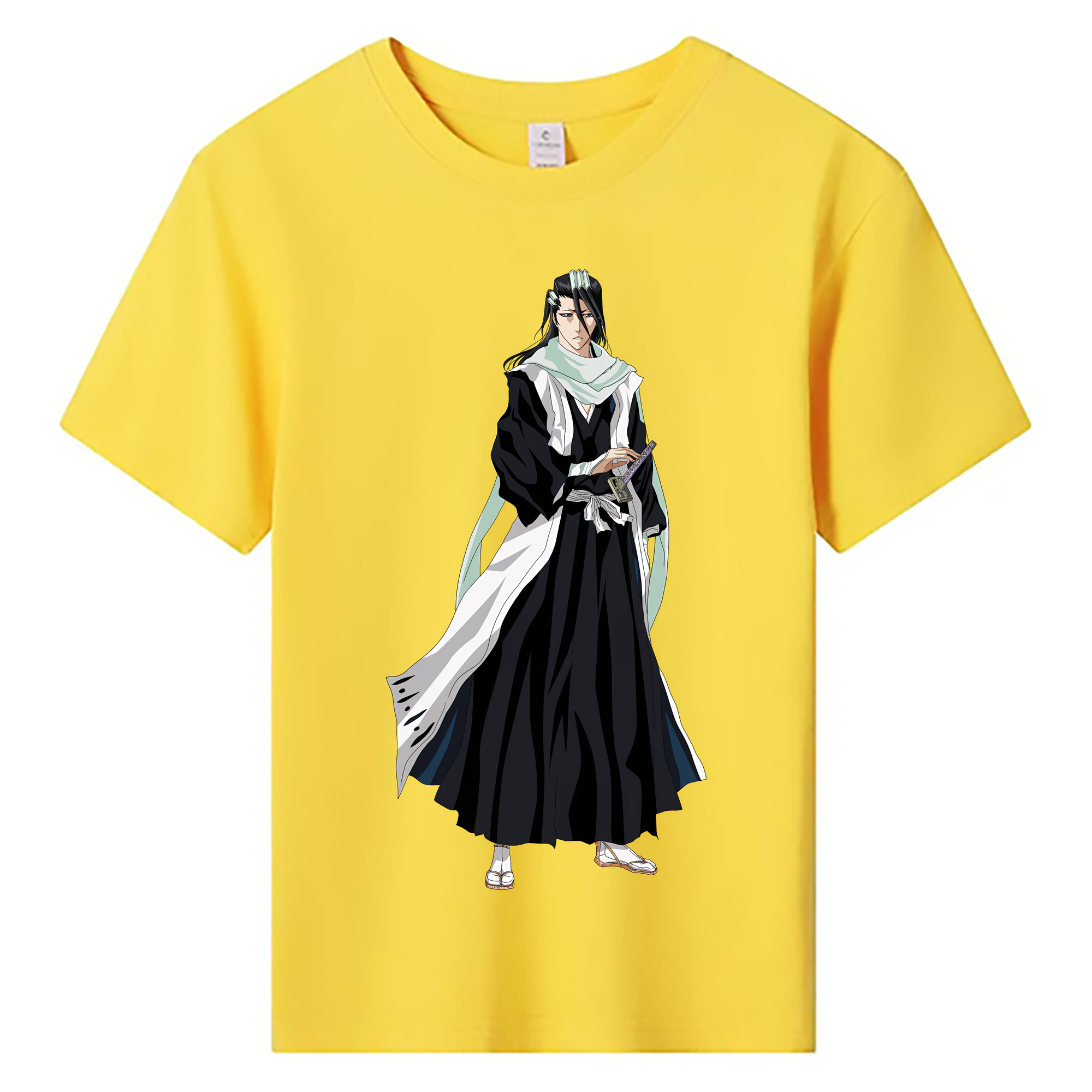 （画像用） ブリーチ くちき びゃくや BLEACH Kuchiki Byakuya 綿100％キッズTシャツ（フロントプリント）