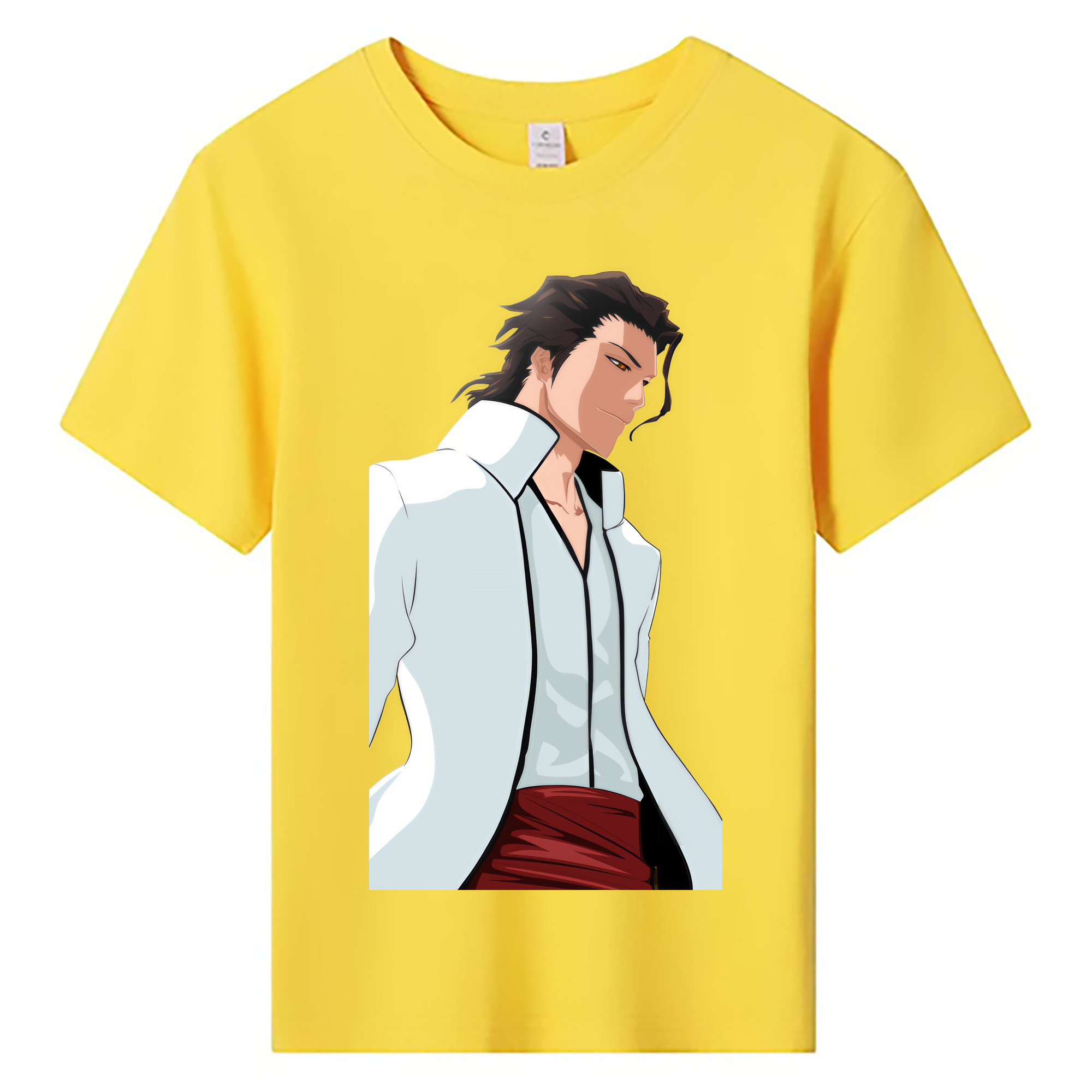 （画像用） ブリーチ 藍染 惣右介（あいぜん そうすけ） BLEACH Aizen Sousuke 綿100％キッズTシャツ（フロントプリント）