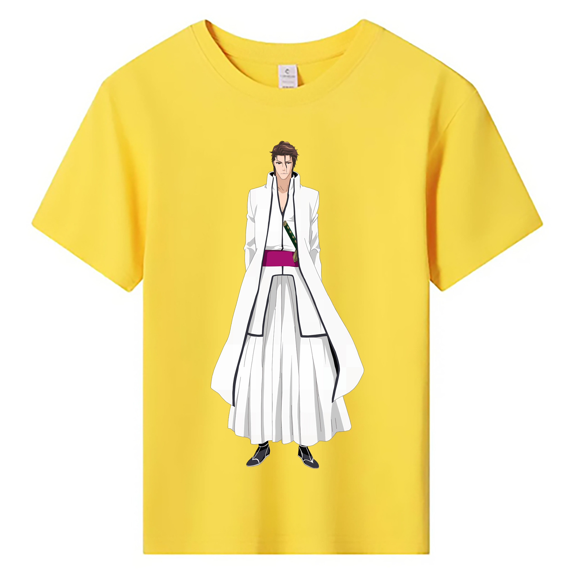 （画像用） ブリーチ 藍染 惣右介（あいぜん そうすけ） BLEACH Aizen Sousuke 綿100％キッズTシャツ（フロントプリント）