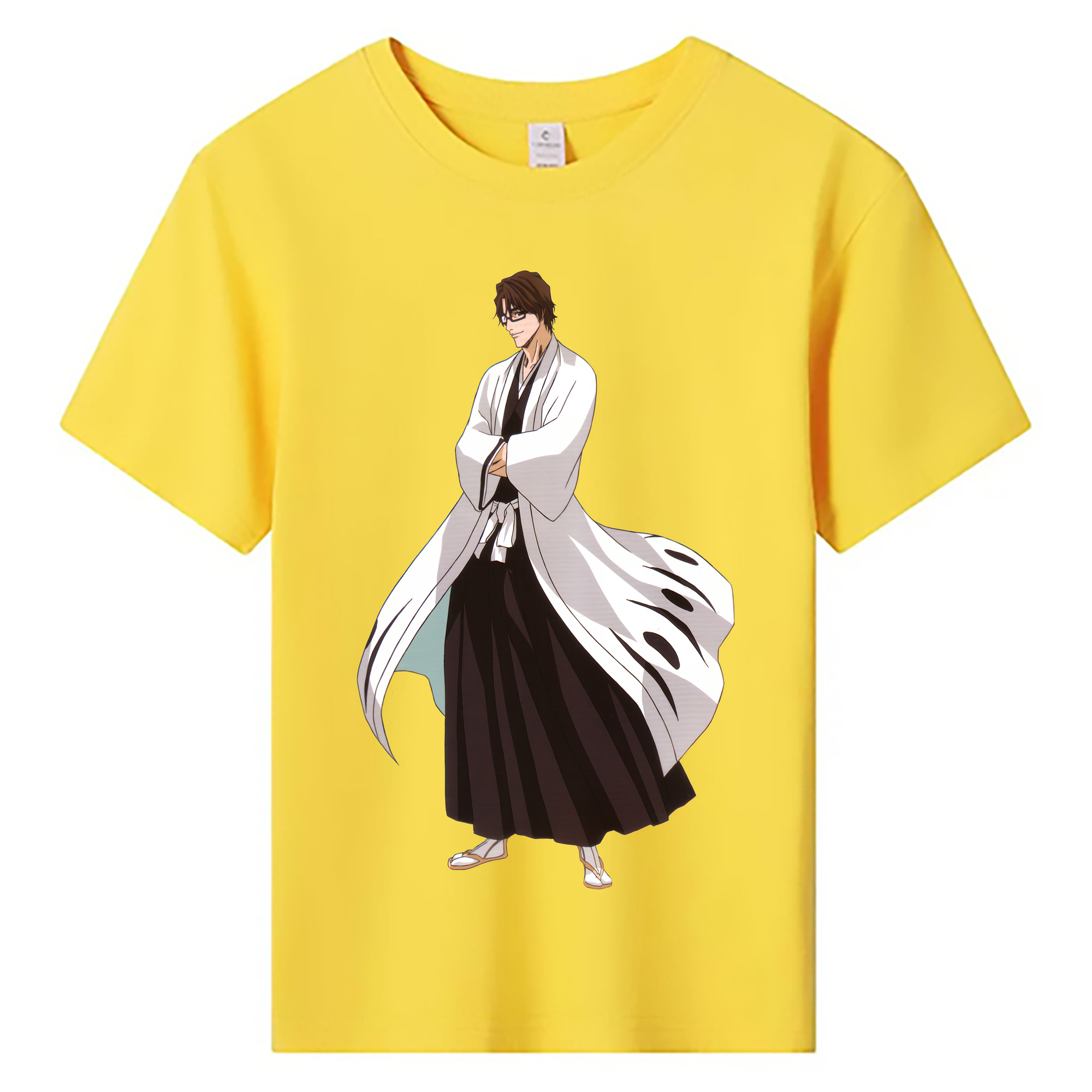 （画像用） ブリーチ 藍染 惣右介（あいぜん そうすけ） BLEACH Aizen Sousuke 綿100％キッズTシャツ（フロントプリント）