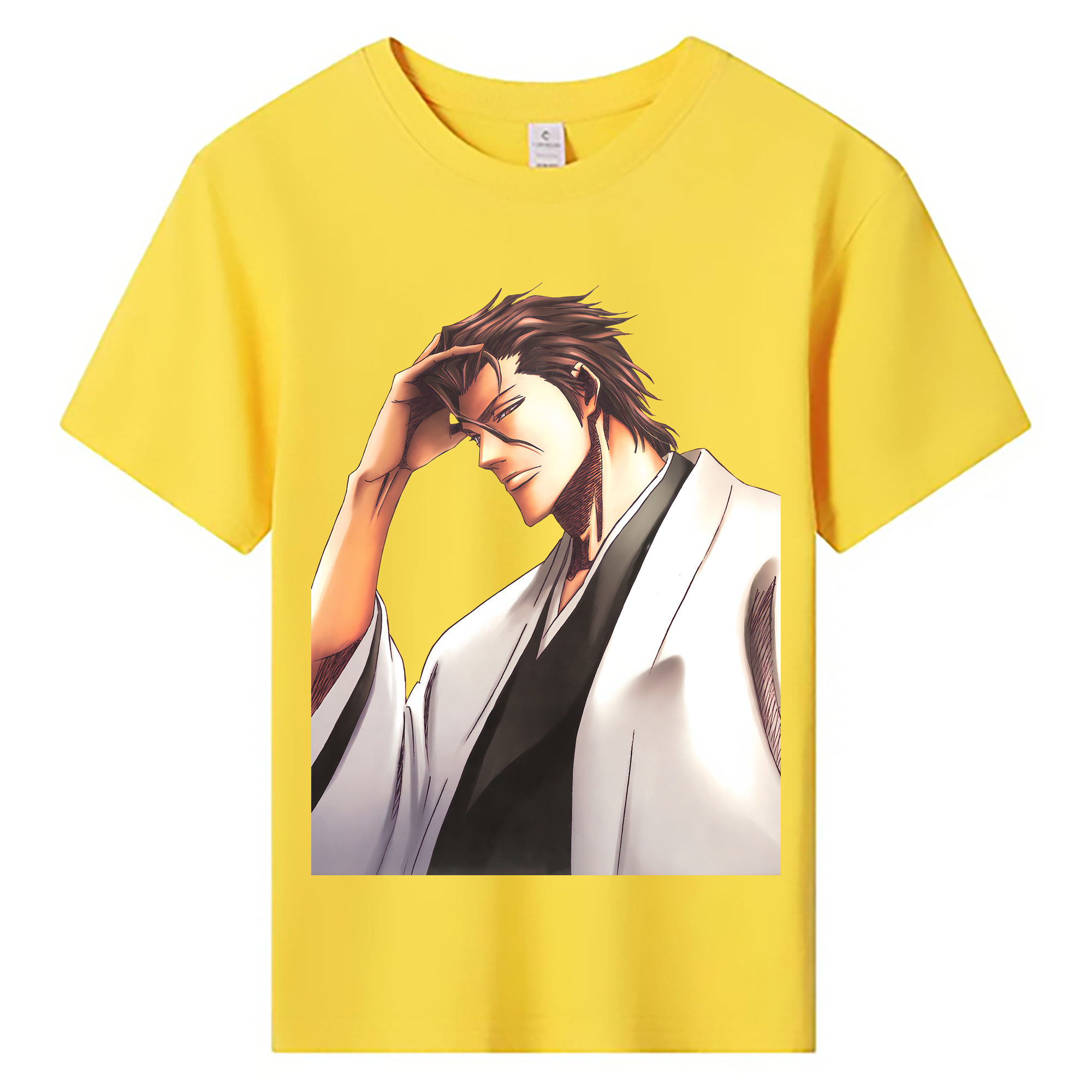 （画像用） ブリーチ 藍染 惣右介（あいぜん そうすけ） BLEACH Aizen Sousuke 綿100％キッズTシャツ（フロントプリント）