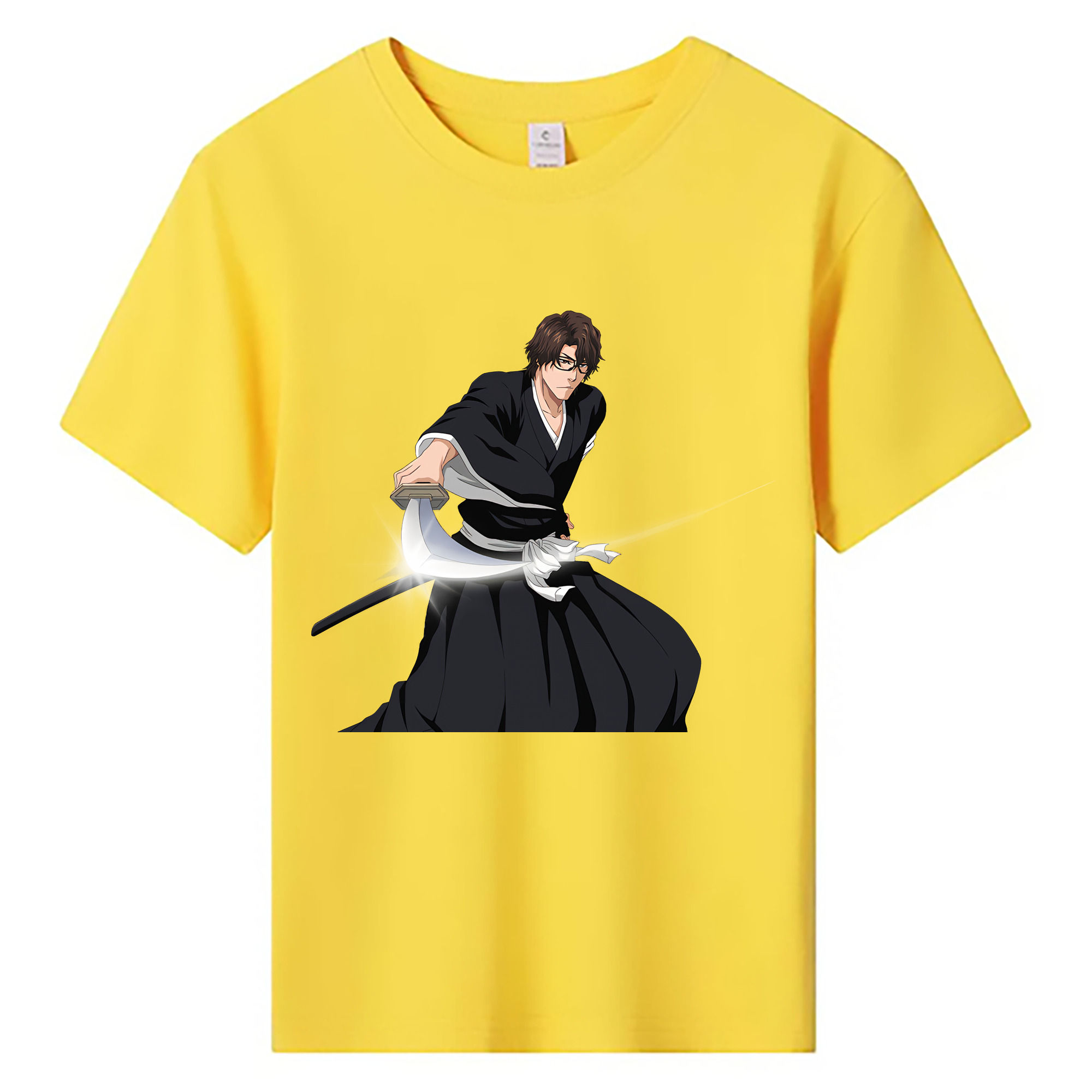 （画像用） ブリーチ 藍染 惣右介（あいぜん そうすけ） BLEACH Aizen Sousuke 綿100％キッズTシャツ（フロントプリント）