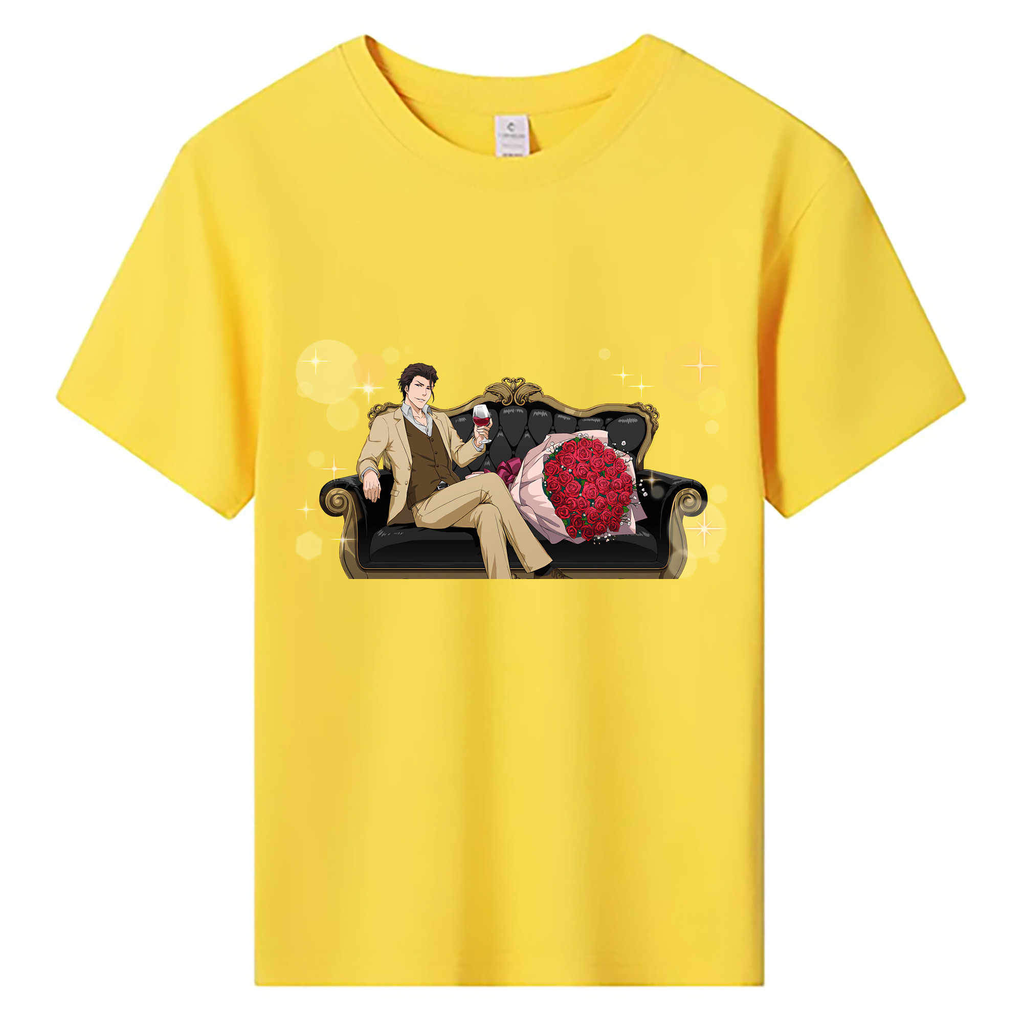 （画像用） ブリーチ 藍染 惣右介（あいぜん そうすけ） BLEACH Aizen Sousuke 綿100％キッズTシャツ（フロントプリント）