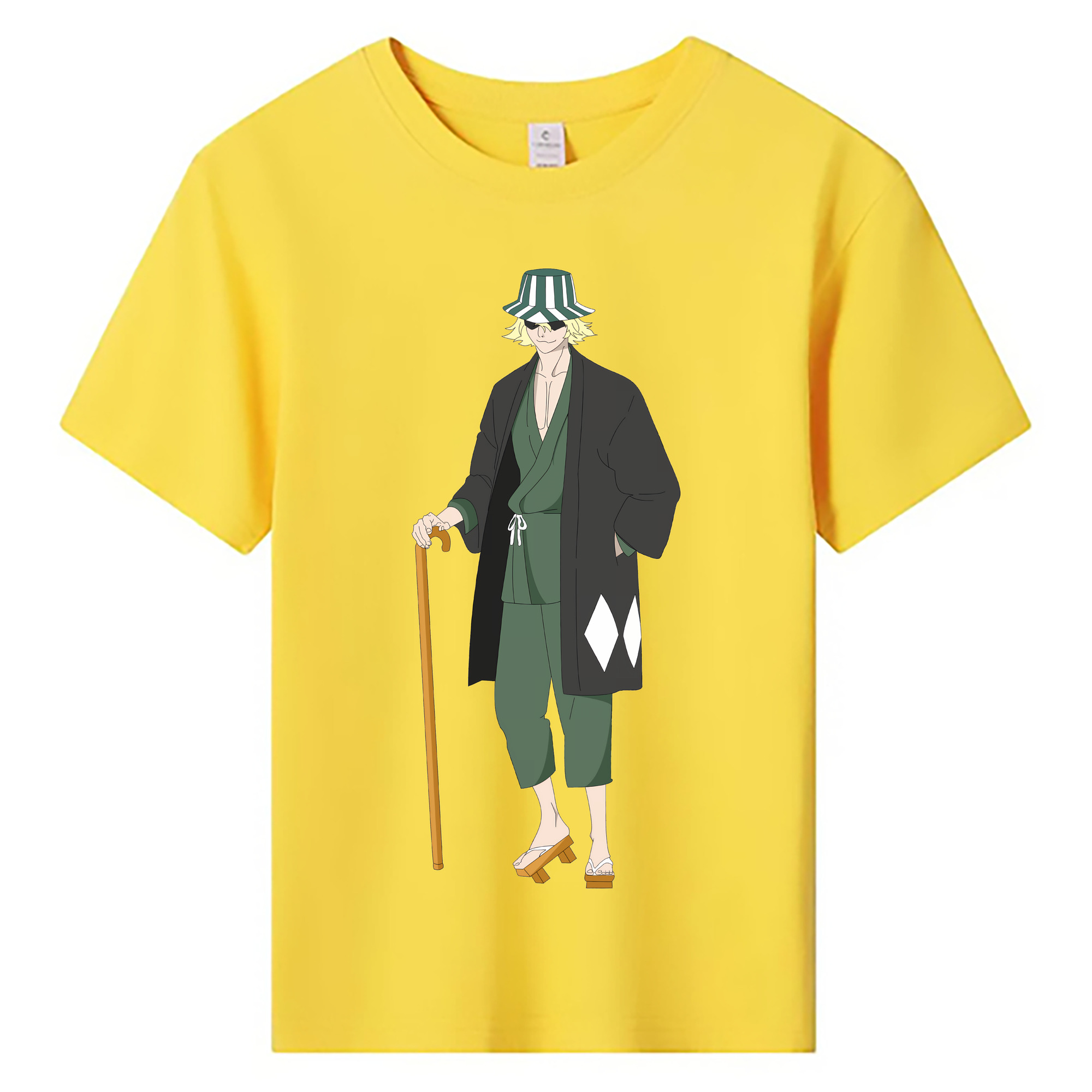 （画像用） "ブリーチ 浦原 喜助（うらはら きすけ） BLEACH Urahara Kisuke " 綿100％キッズTシャツ（フロントプリント）