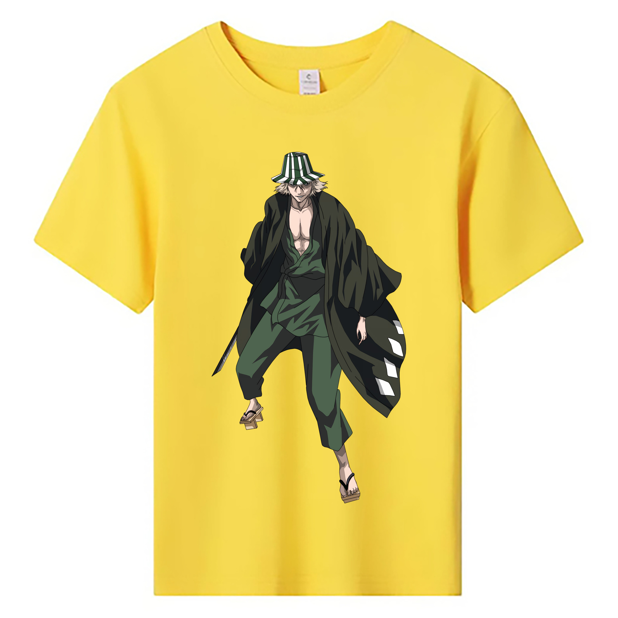 （画像用） "ブリーチ 浦原 喜助（うらはら きすけ） BLEACH Urahara Kisuke " 綿100％キッズTシャツ（フロントプリント）