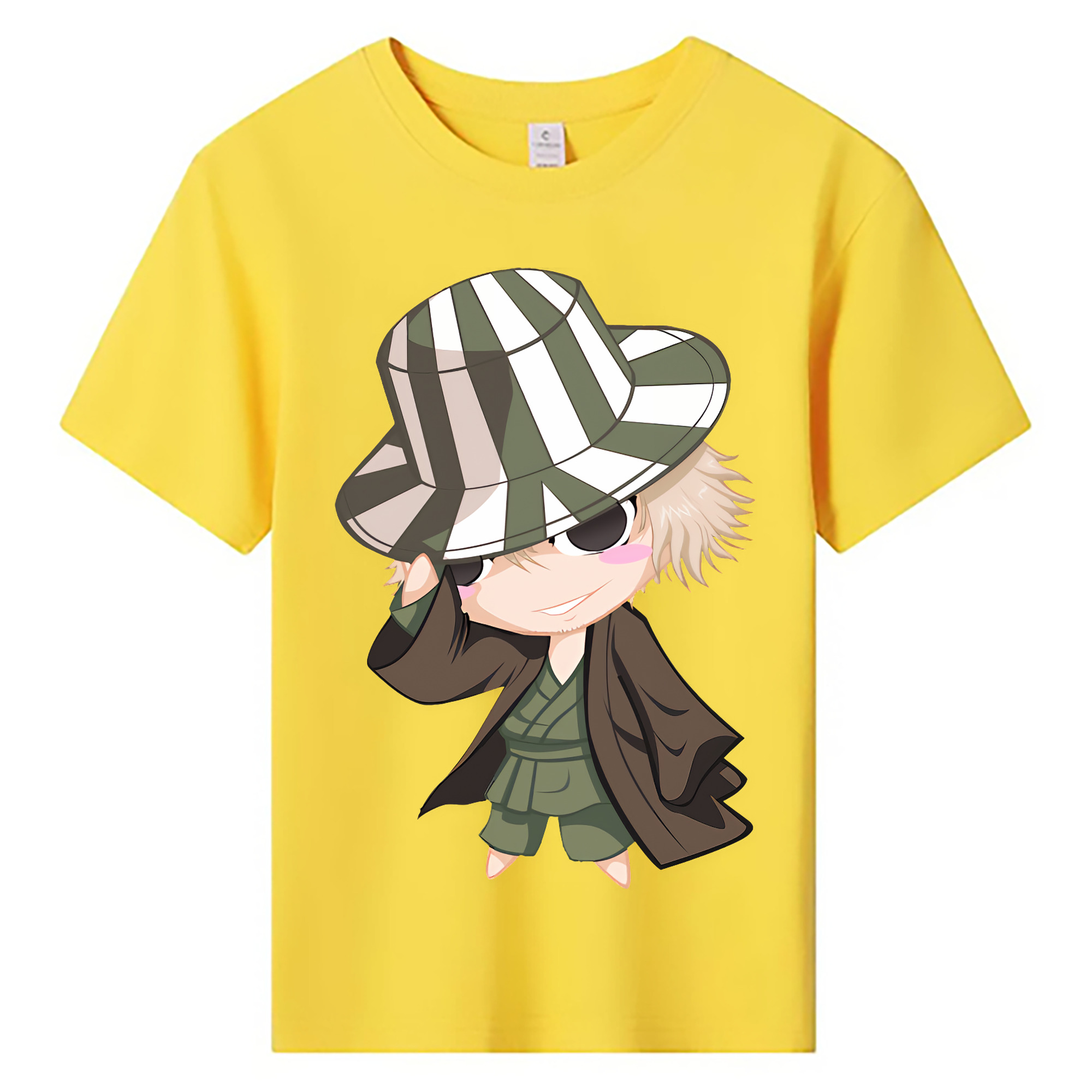 （画像用） "ブリーチ 浦原 喜助（うらはら きすけ） BLEACH Urahara Kisuke " 綿100％キッズTシャツ（フロントプリント）