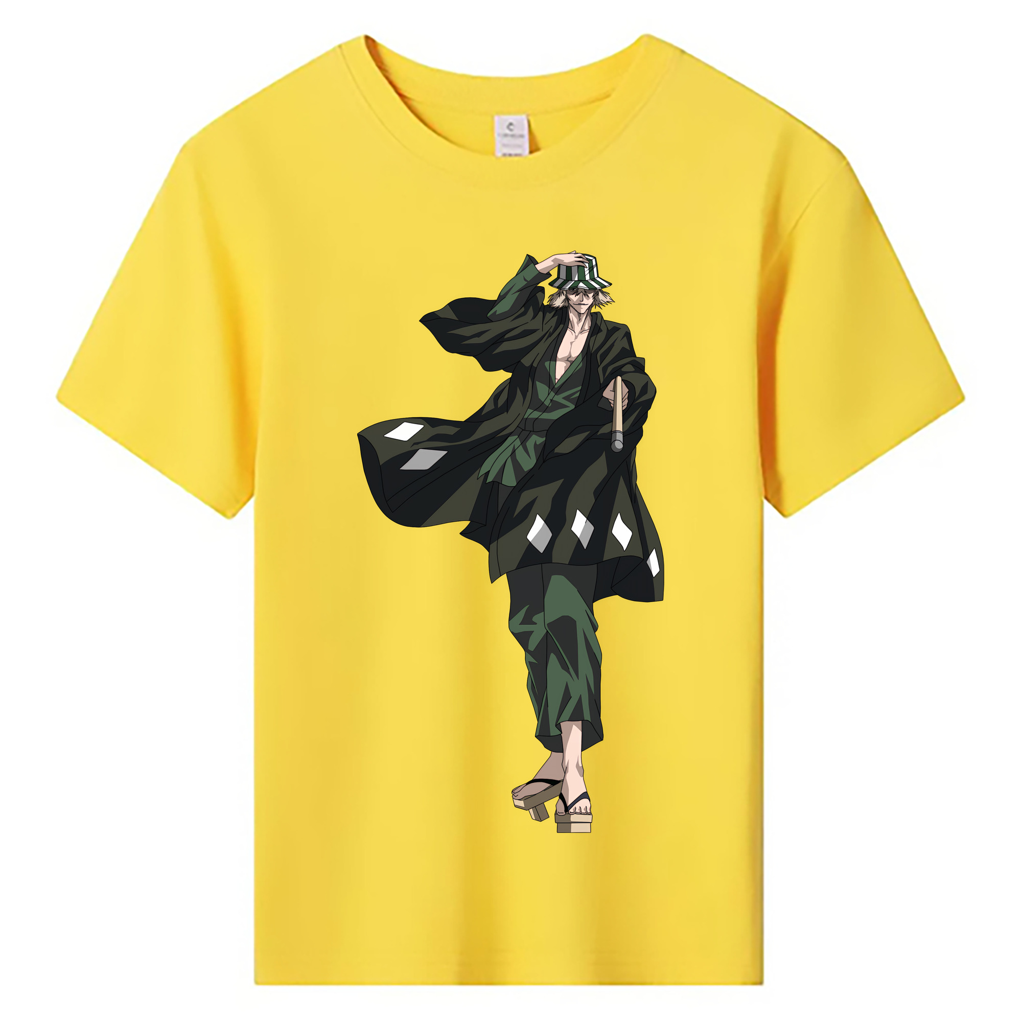 （画像用） "ブリーチ 浦原 喜助（うらはら きすけ） BLEACH Urahara Kisuke " 綿100％キッズTシャツ（フロントプリント）
