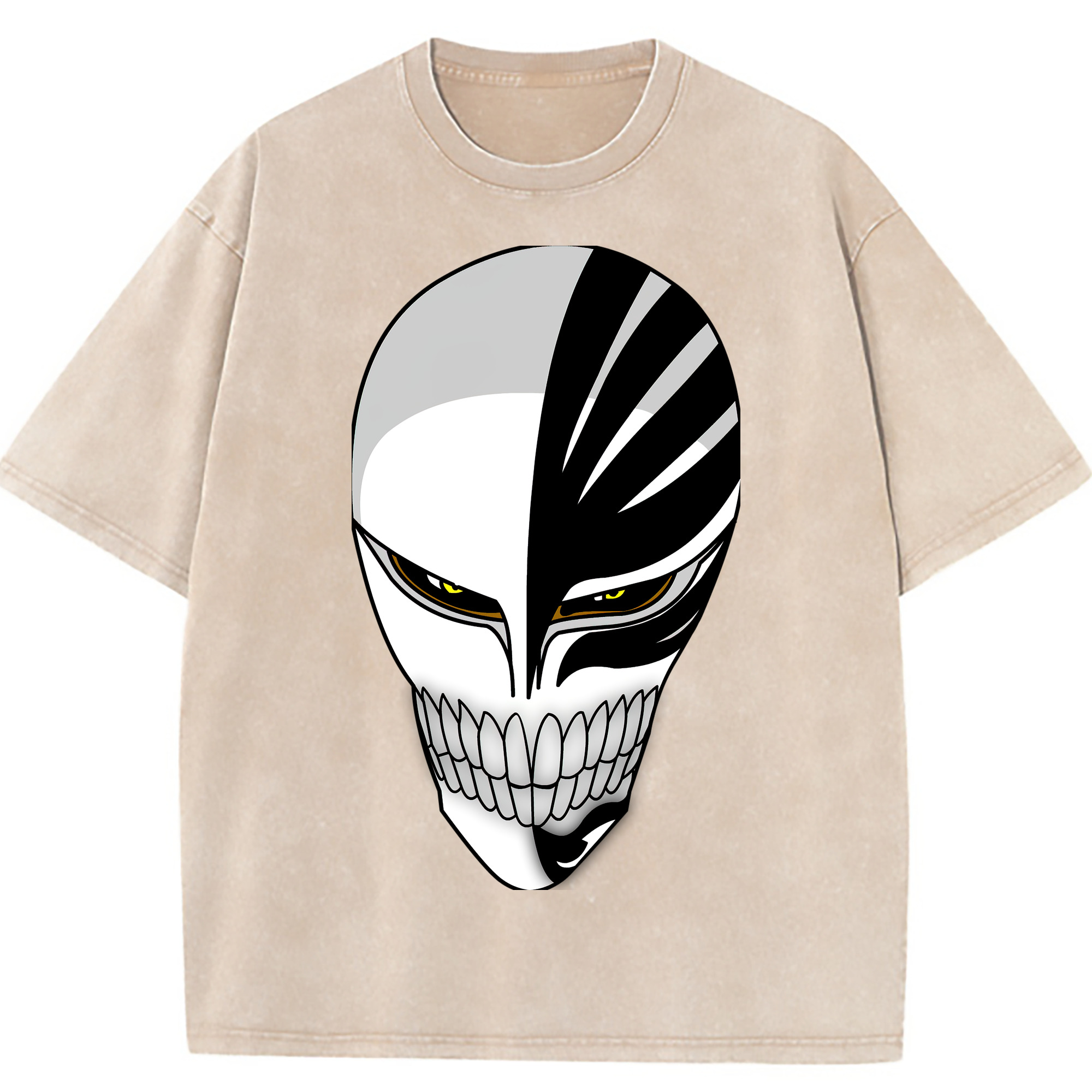 （画像用） ブリーチ 黒崎一護（くろさき いちご）BLEACH Kurosaki Ichigo 綿100% ヴィンテージ風 半袖Tシャツ（フロントプリント）