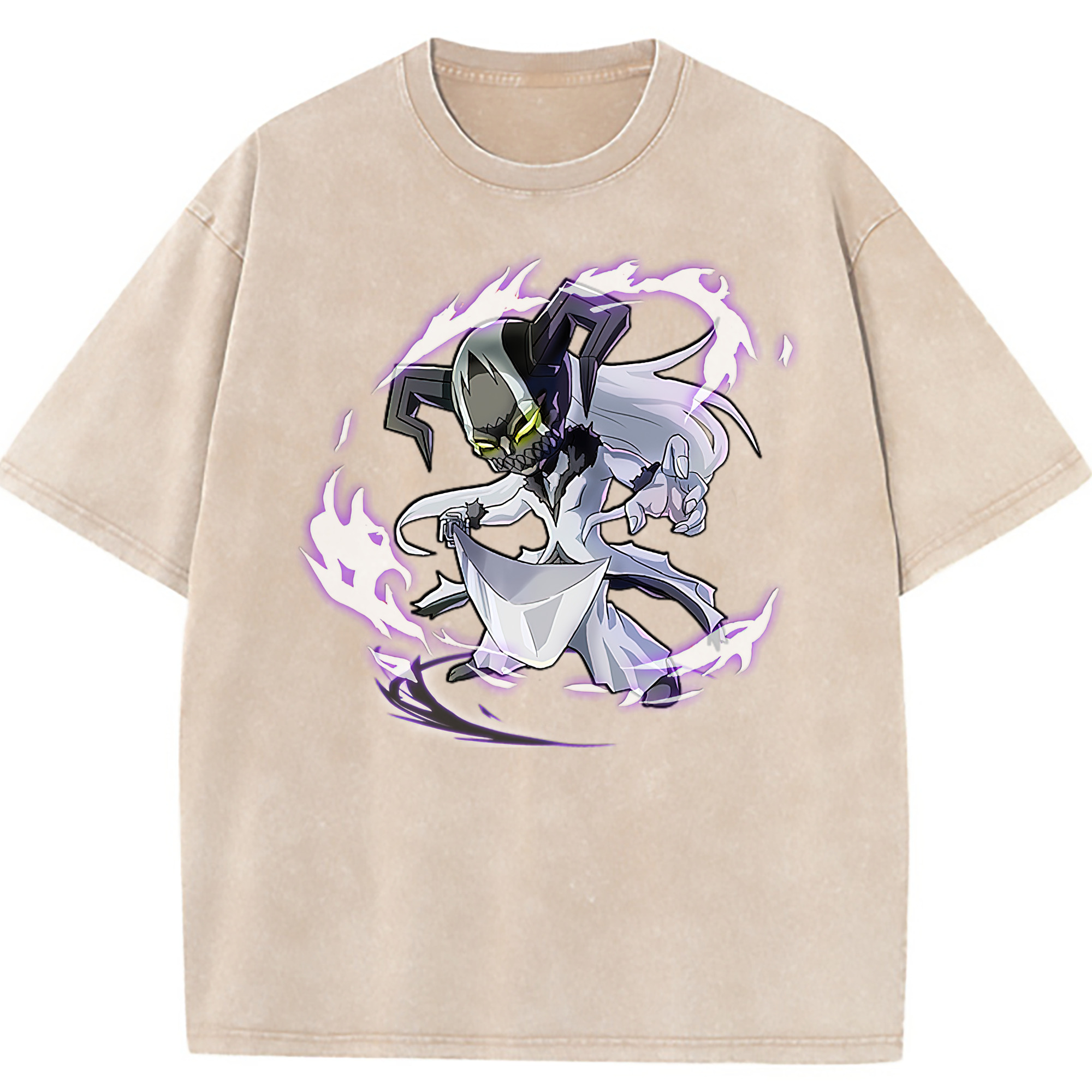 （画像用） ブリーチ 黒崎一護（くろさき いちご）BLEACH Kurosaki Ichigo 綿100% ヴィンテージ風 半袖Tシャツ（フロントプリント）