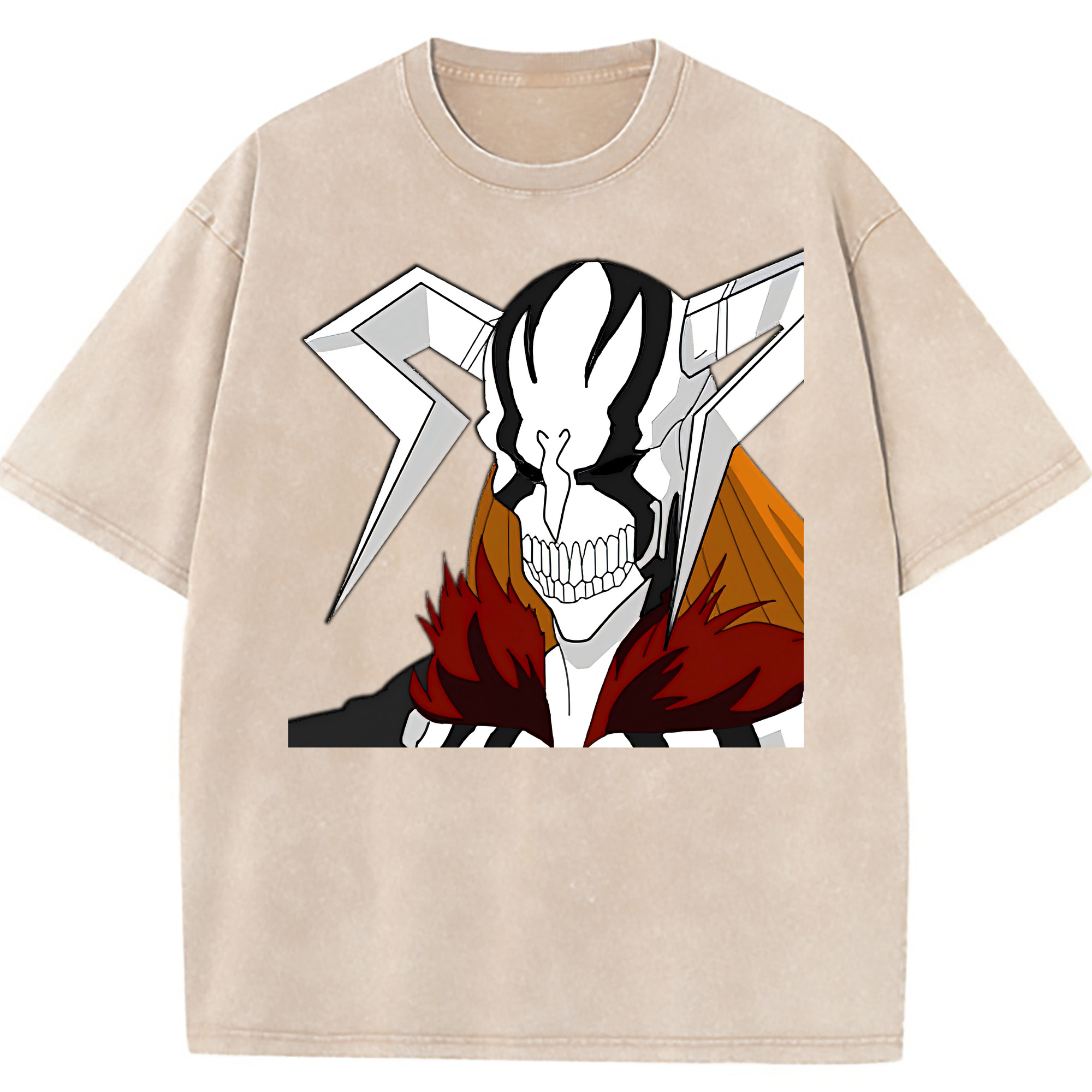 （画像用） ブリーチ 黒崎一護（くろさき いちご）BLEACH Kurosaki Ichigo 綿100% ヴィンテージ風 半袖Tシャツ（フロントプリント）