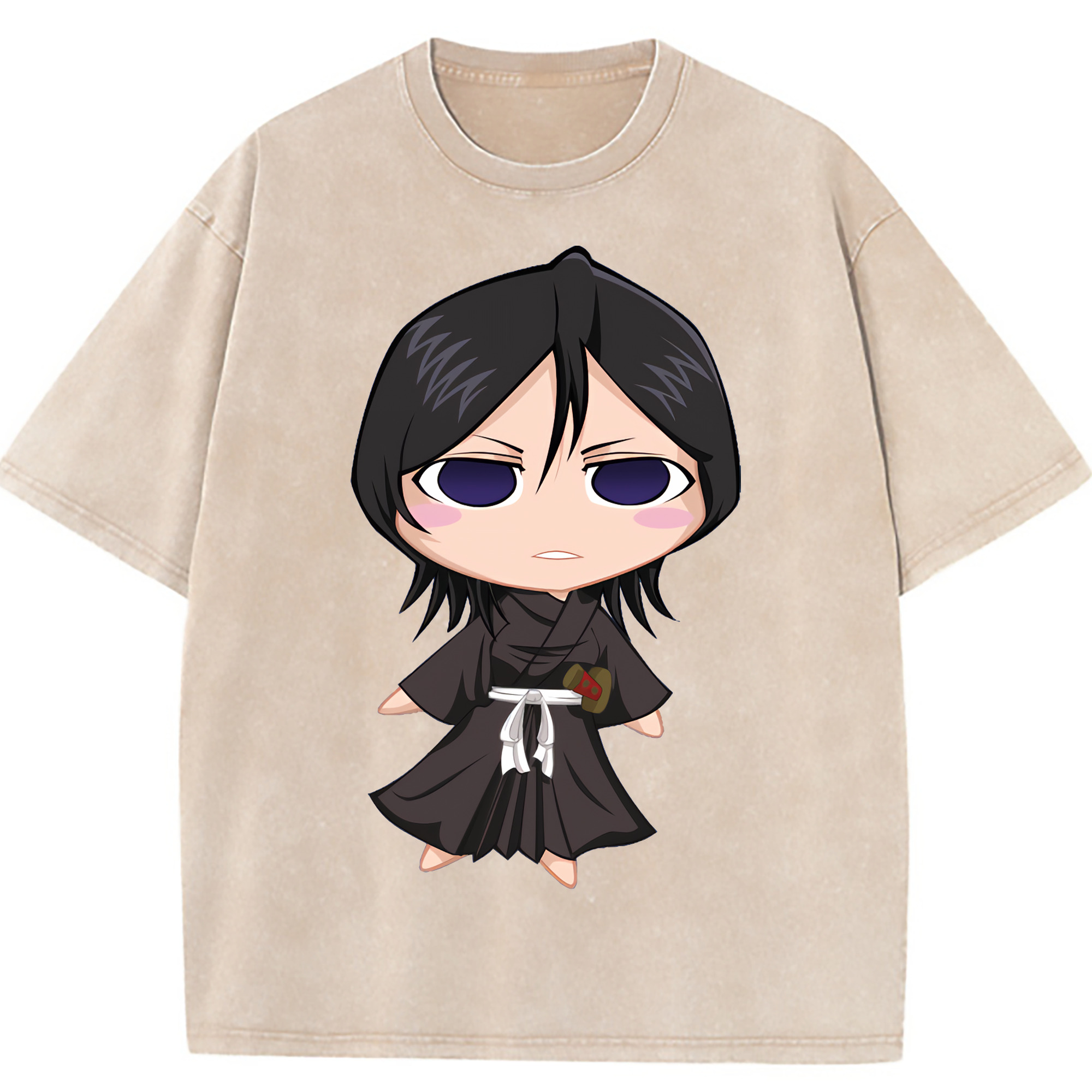 （画像用） ブリーチ 朽木ルキア BLEACH Kuchiki Rukia 綿100% ヴィンテージ風 半袖Tシャツ（フロントプリント）