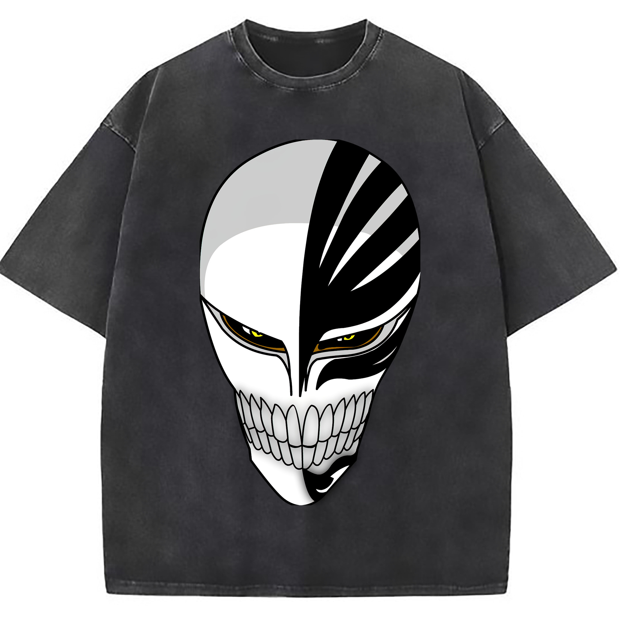 （画像用） ブリーチ 黒崎一護（くろさき いちご）BLEACH Kurosaki Ichigo 綿100% ヴィンテージ風 半袖Tシャツ（フロントプリント）
