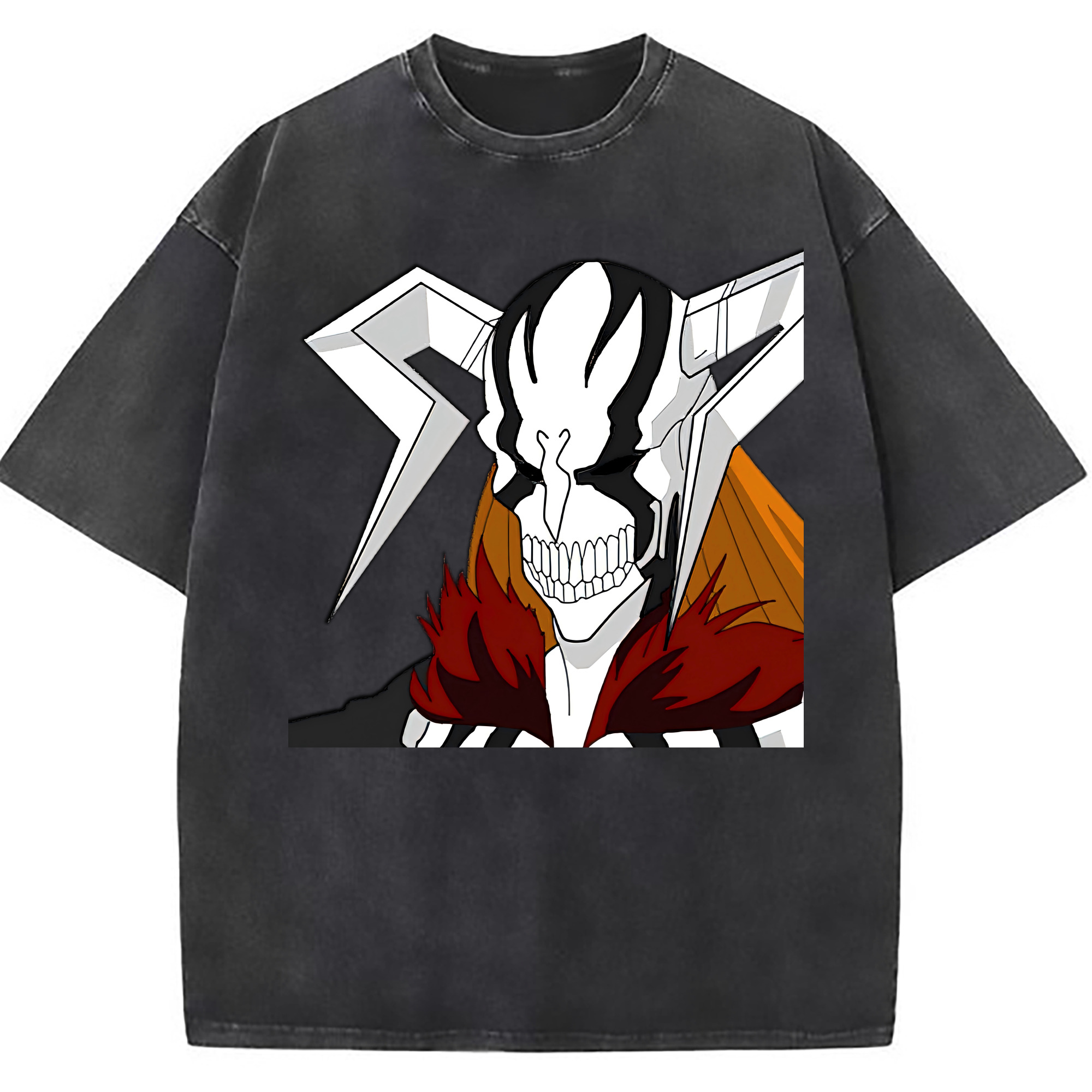 （画像用） ブリーチ 黒崎一護（くろさき いちご）BLEACH Kurosaki Ichigo 綿100% ヴィンテージ風 半袖Tシャツ（フロントプリント）