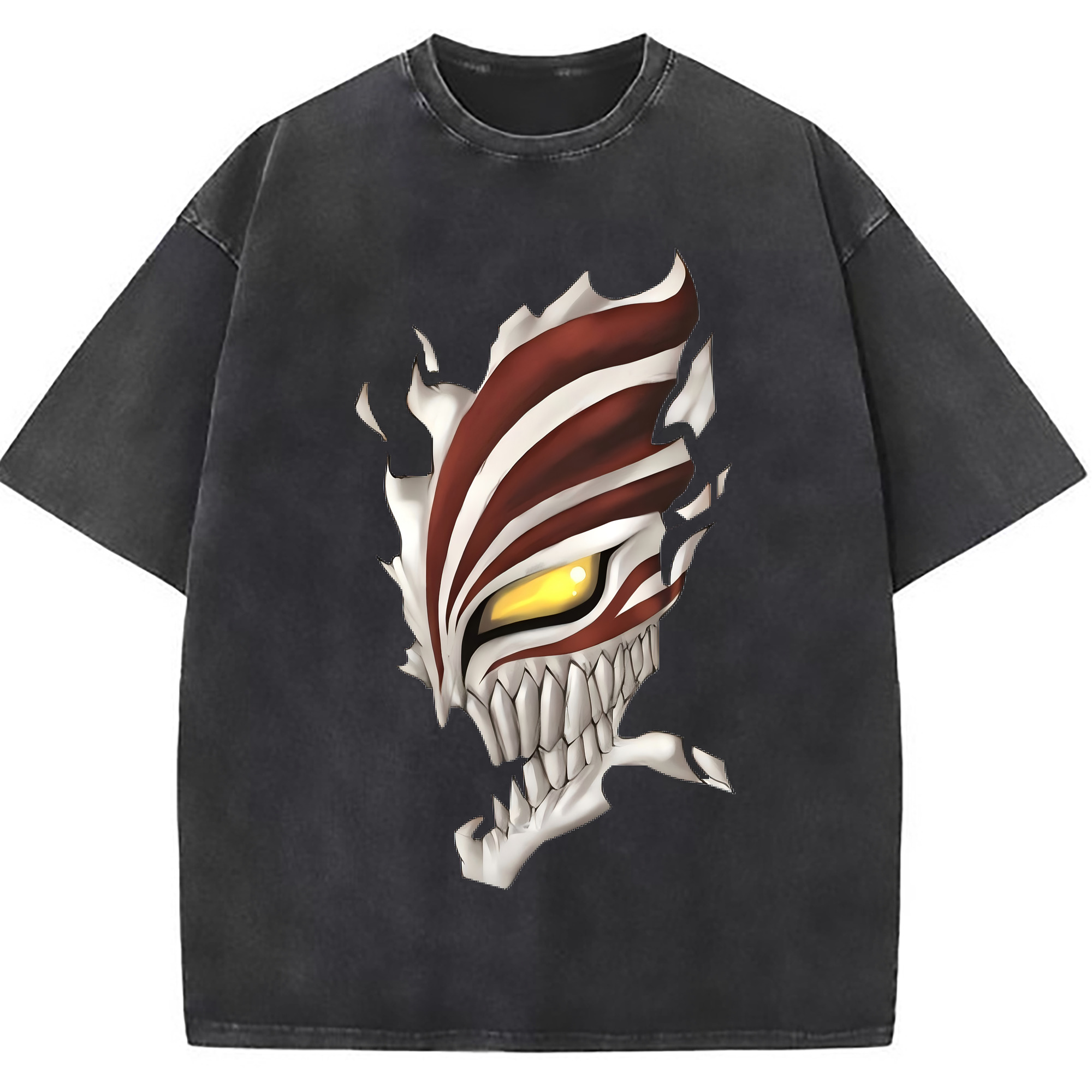 （画像用） ブリーチ 黒崎一護（くろさき いちご）BLEACH Kurosaki Ichigo 綿100% ヴィンテージ風 半袖Tシャツ（フロントプリント）