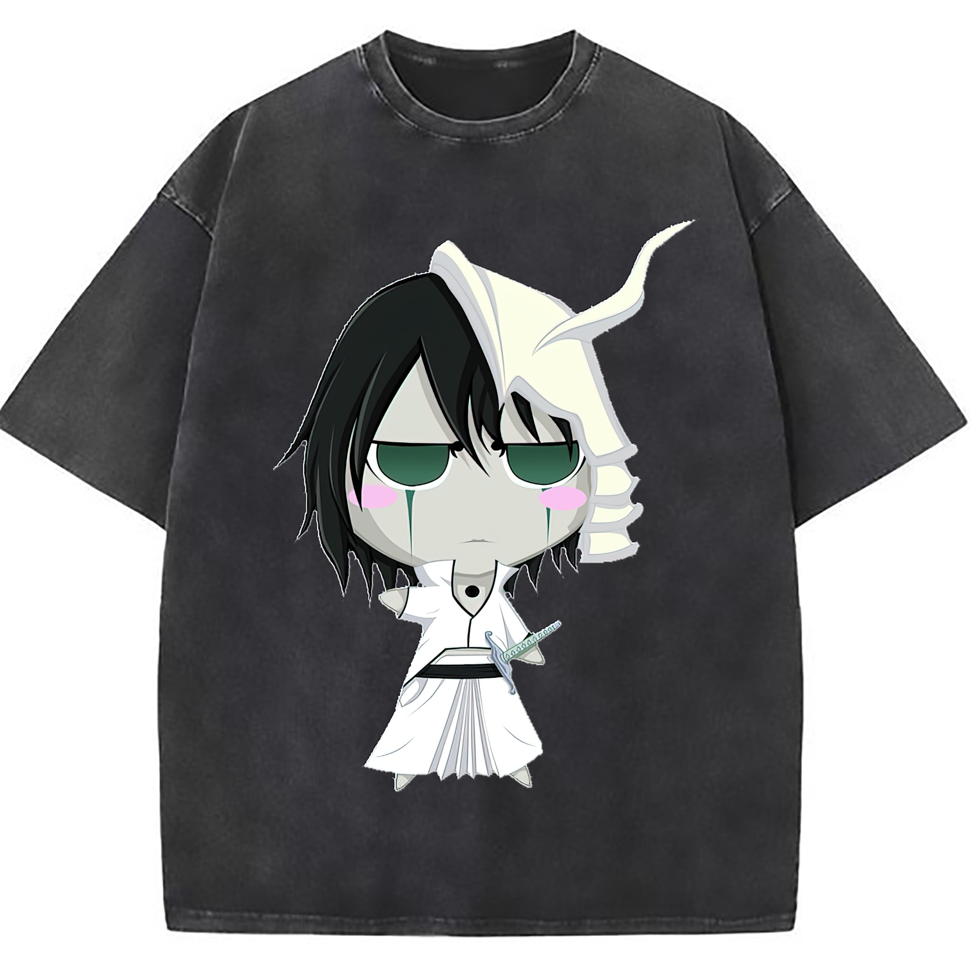 （画像用） ブリーチ ウルキオラ·シファー BLEACH Ulquiorra cifer 綿100% ヴィンテージ風 半袖Tシャツ（フロントプリント）