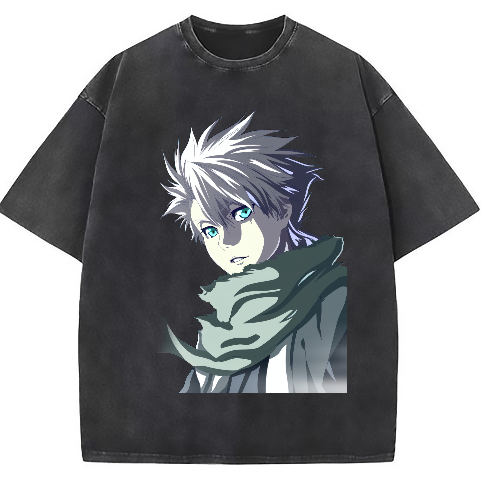 （画像用） ブリーチ 日番谷冬獅郎（ひつがや とうしろう） BLEACH Hitsugaya Toushirou 綿100% ヴィンテージ風 半袖Tシャツ（フロントプリント）