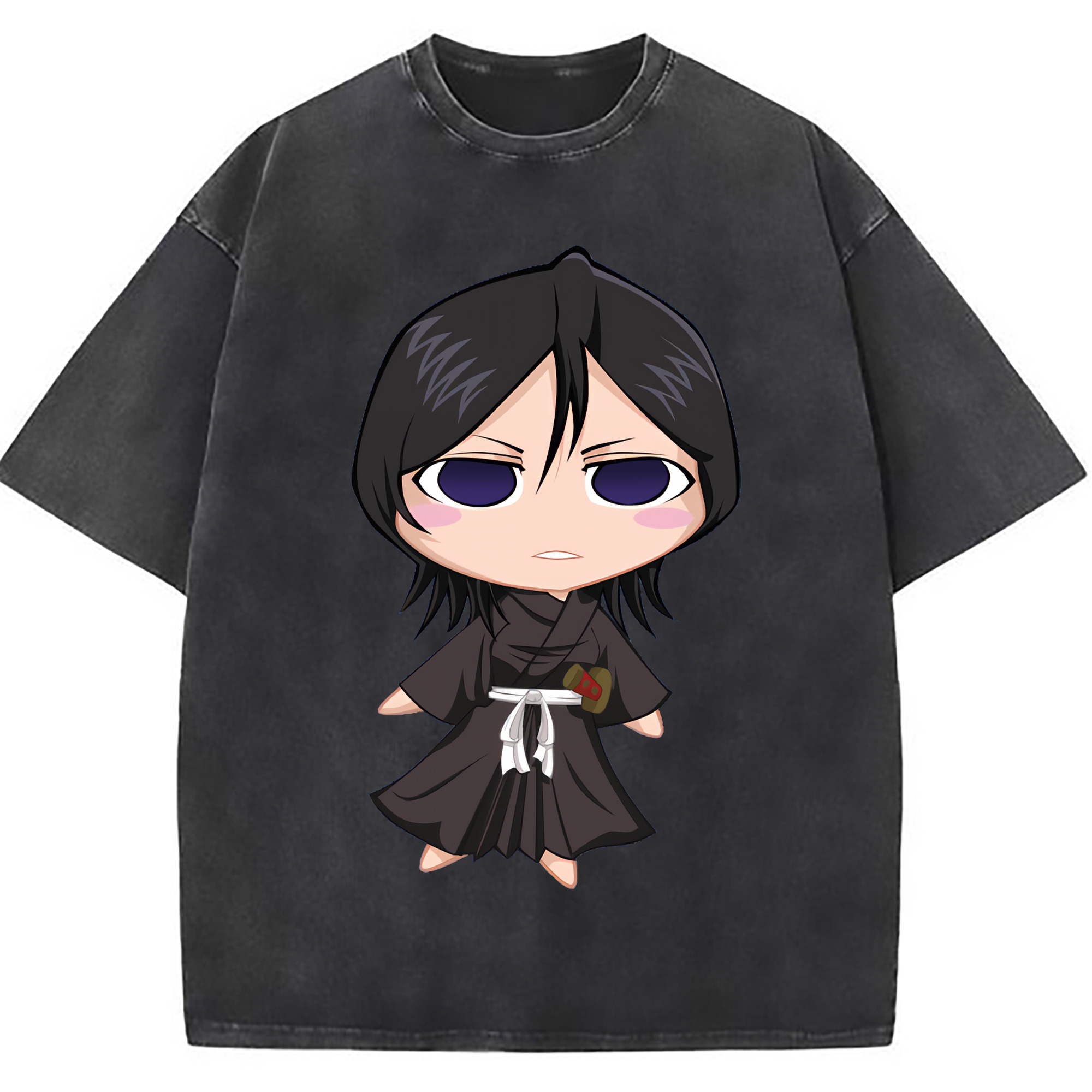 （画像用） ブリーチ 朽木ルキア BLEACH Kuchiki Rukia 綿100% ヴィンテージ風 半袖Tシャツ（フロントプリント）