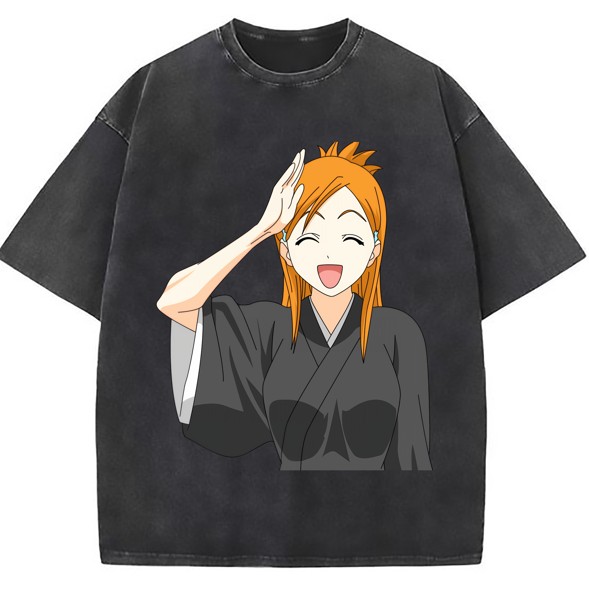 （画像用） ブリーチ 井上織姫（いのうえおりひめ） BLEACH Inoue Orihime 綿100% ヴィンテージ風 半袖Tシャツ（フロントプリント）