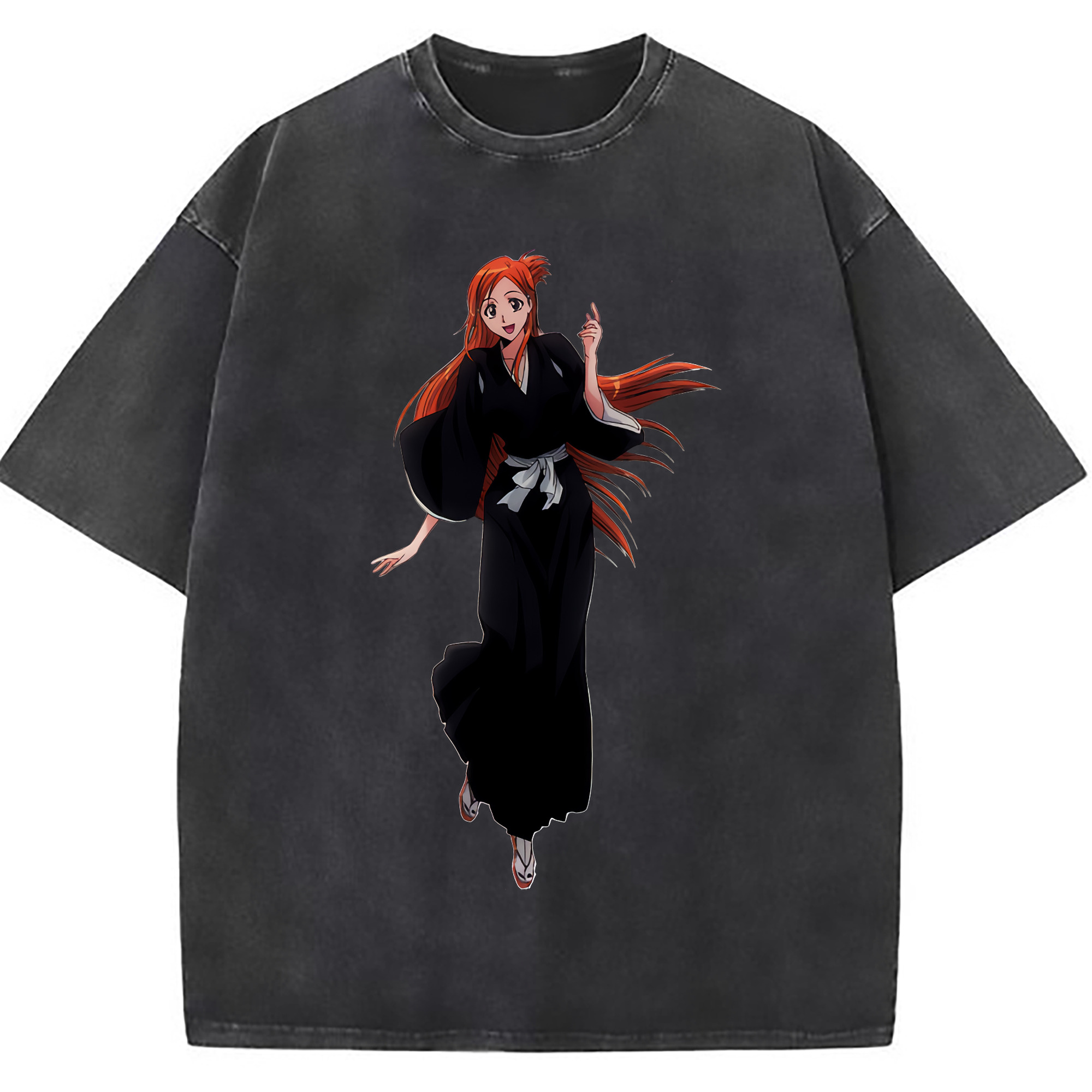 （画像用） ブリーチ 井上織姫（いのうえおりひめ） BLEACH Inoue Orihime 綿100% ヴィンテージ風 半袖Tシャツ（フロントプリント）