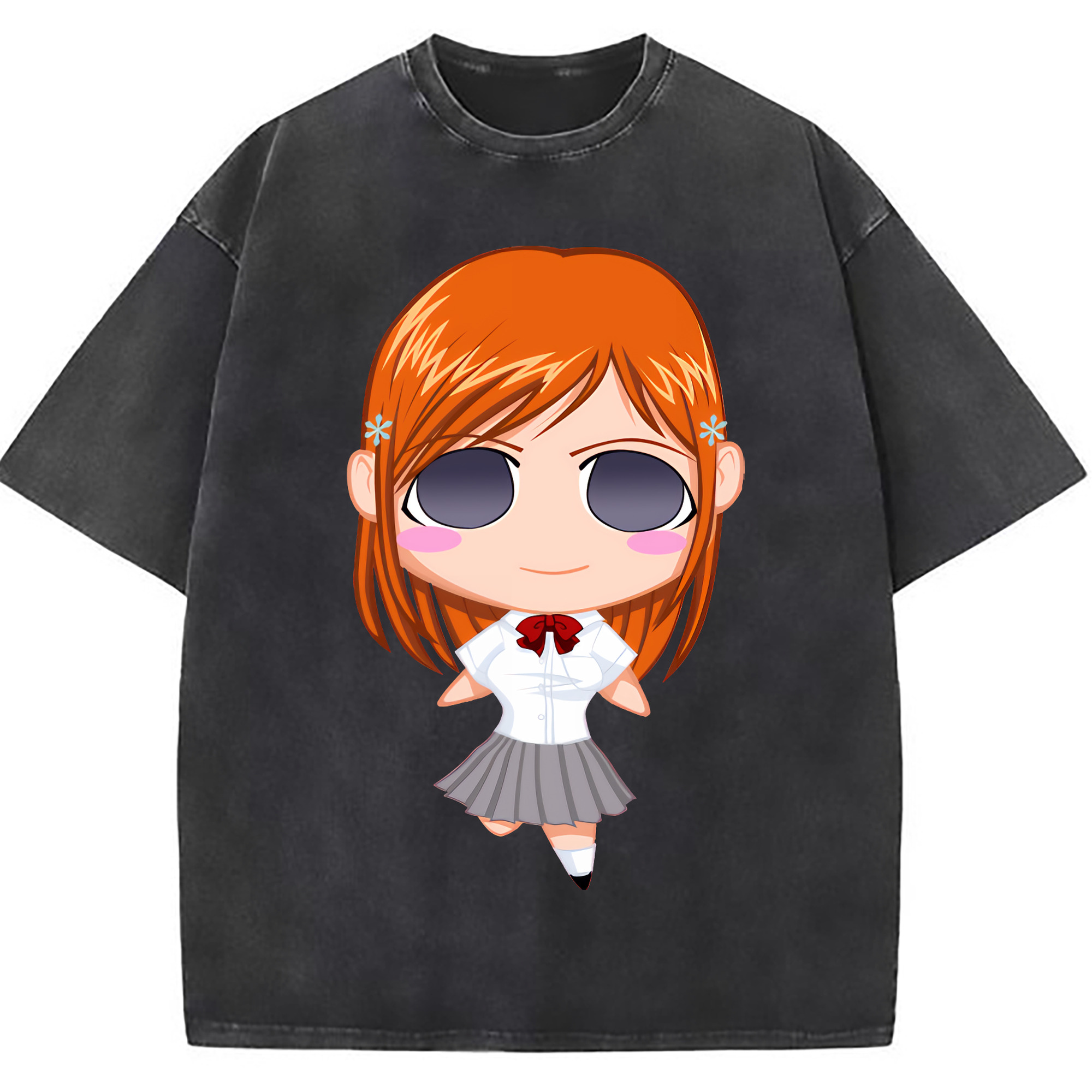 （画像用） ブリーチ 井上織姫（いのうえおりひめ） BLEACH Inoue Orihime 綿100% ヴィンテージ風 半袖Tシャツ（フロントプリント）