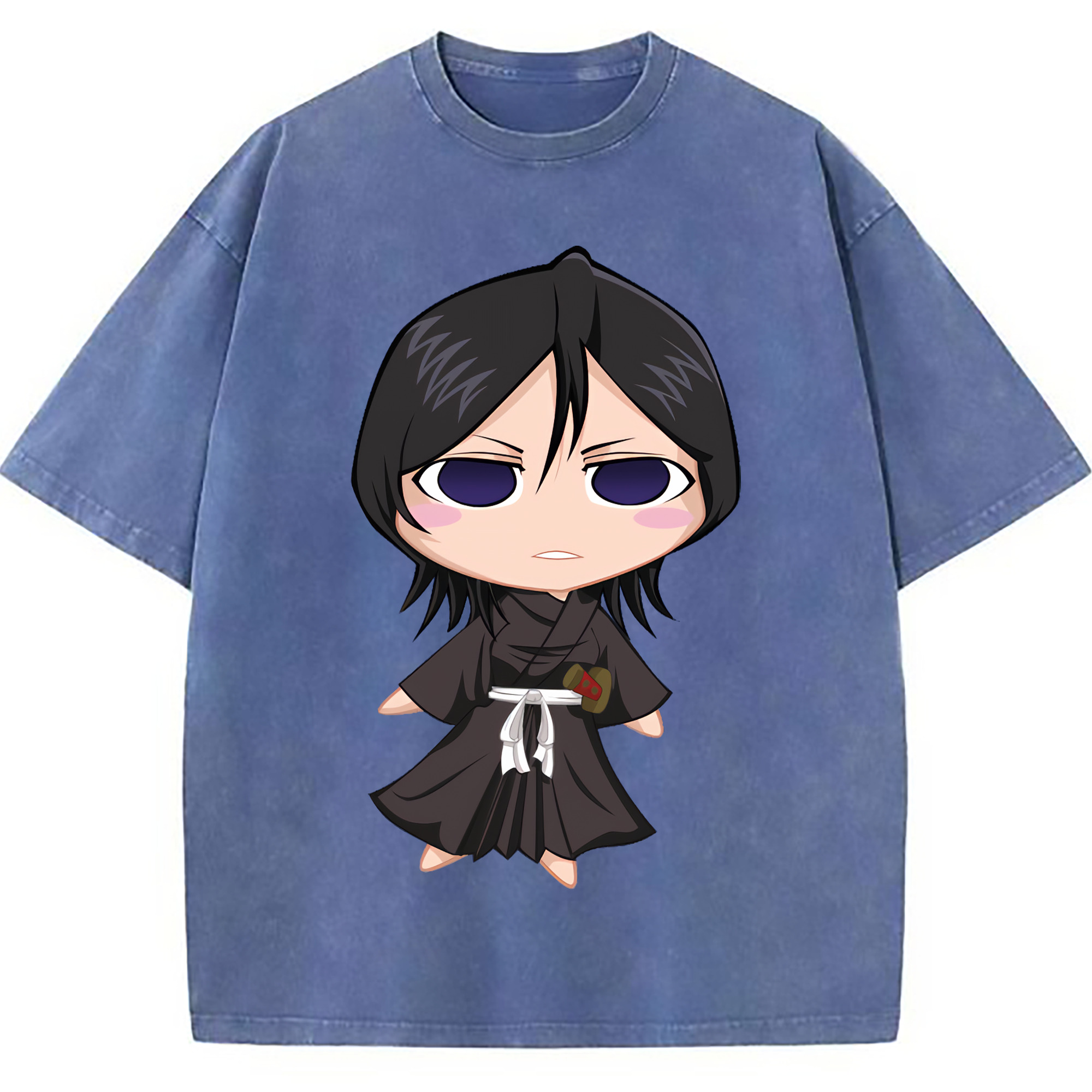 （画像用） ブリーチ 朽木ルキア BLEACH Kuchiki Rukia 綿100% ヴィンテージ風 半袖Tシャツ（フロントプリント）