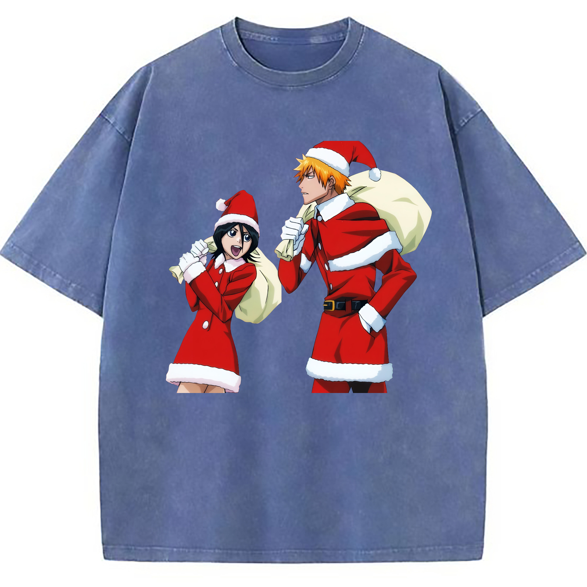 （画像用） ブリーチ 朽木ルキア BLEACH Kuchiki Rukia 綿100% ヴィンテージ風 半袖Tシャツ（フロントプリント）
