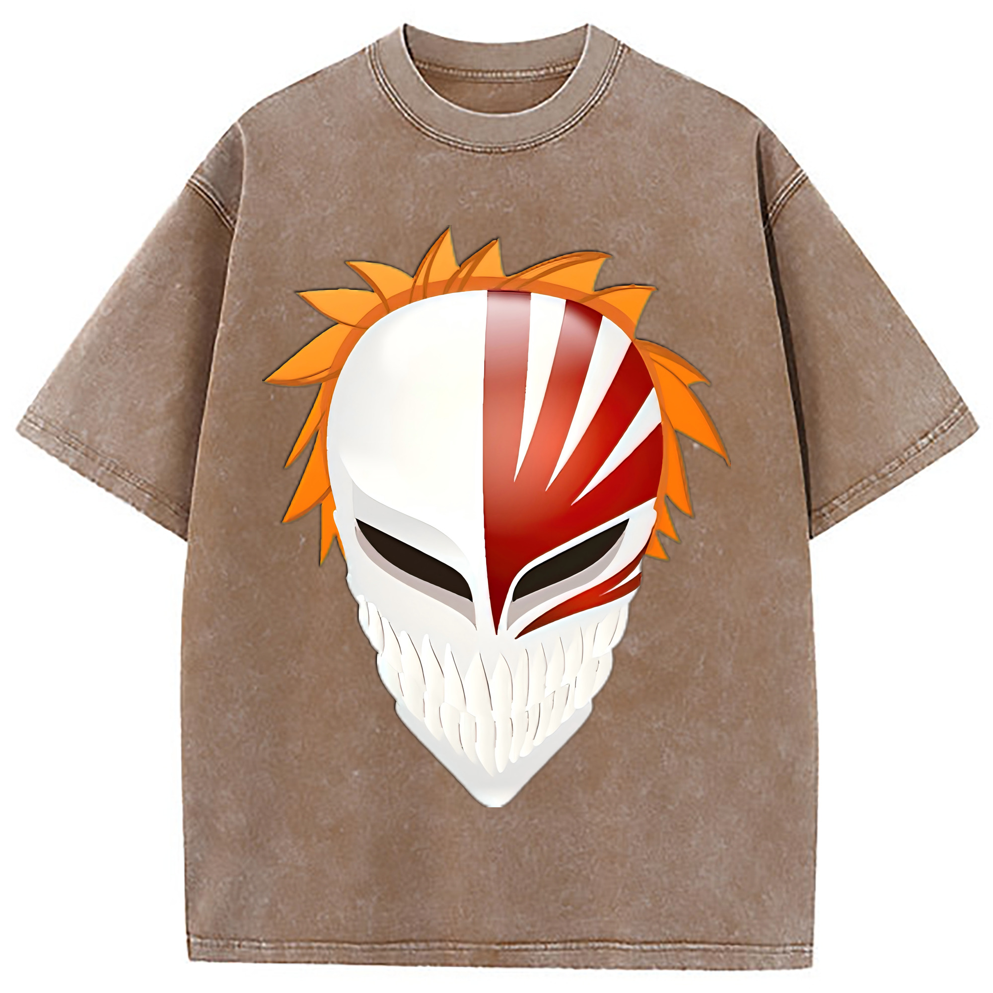 （画像用） ブリーチ 黒崎一護（くろさき いちご）BLEACH Kurosaki Ichigo 綿100% ヴィンテージ風 半袖Tシャツ（フロントプリント）