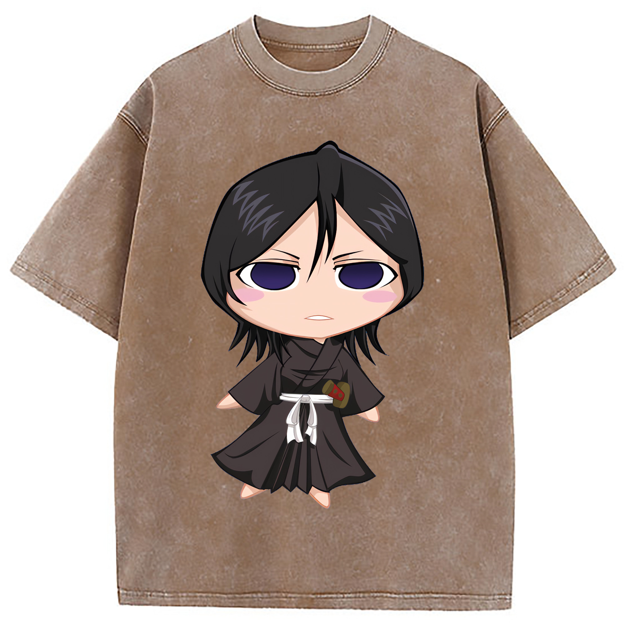 （画像用） ブリーチ 朽木ルキア BLEACH Kuchiki Rukia 綿100% ヴィンテージ風 半袖Tシャツ（フロントプリント）