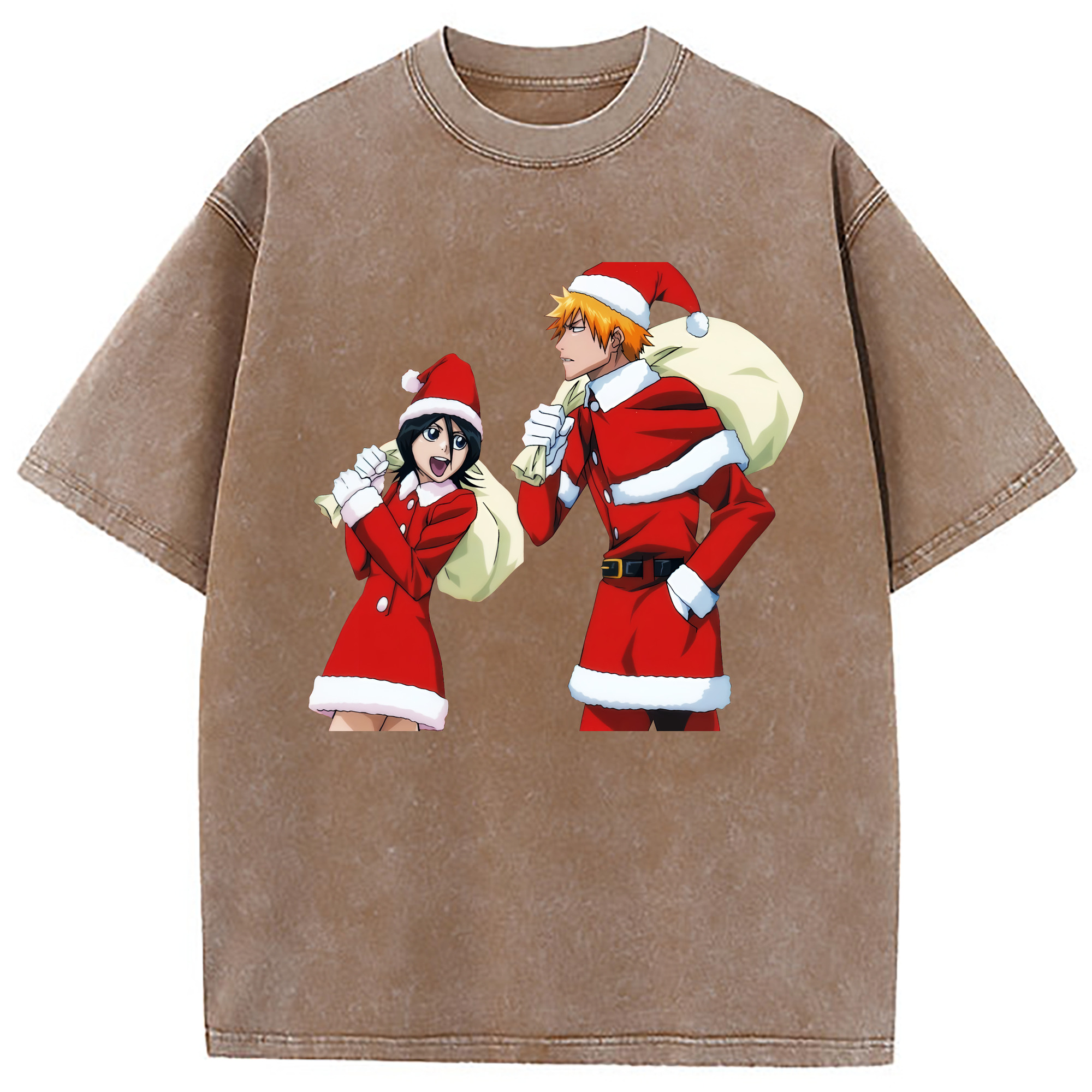 （画像用） ブリーチ 朽木ルキア BLEACH Kuchiki Rukia 綿100% ヴィンテージ風 半袖Tシャツ（フロントプリント）