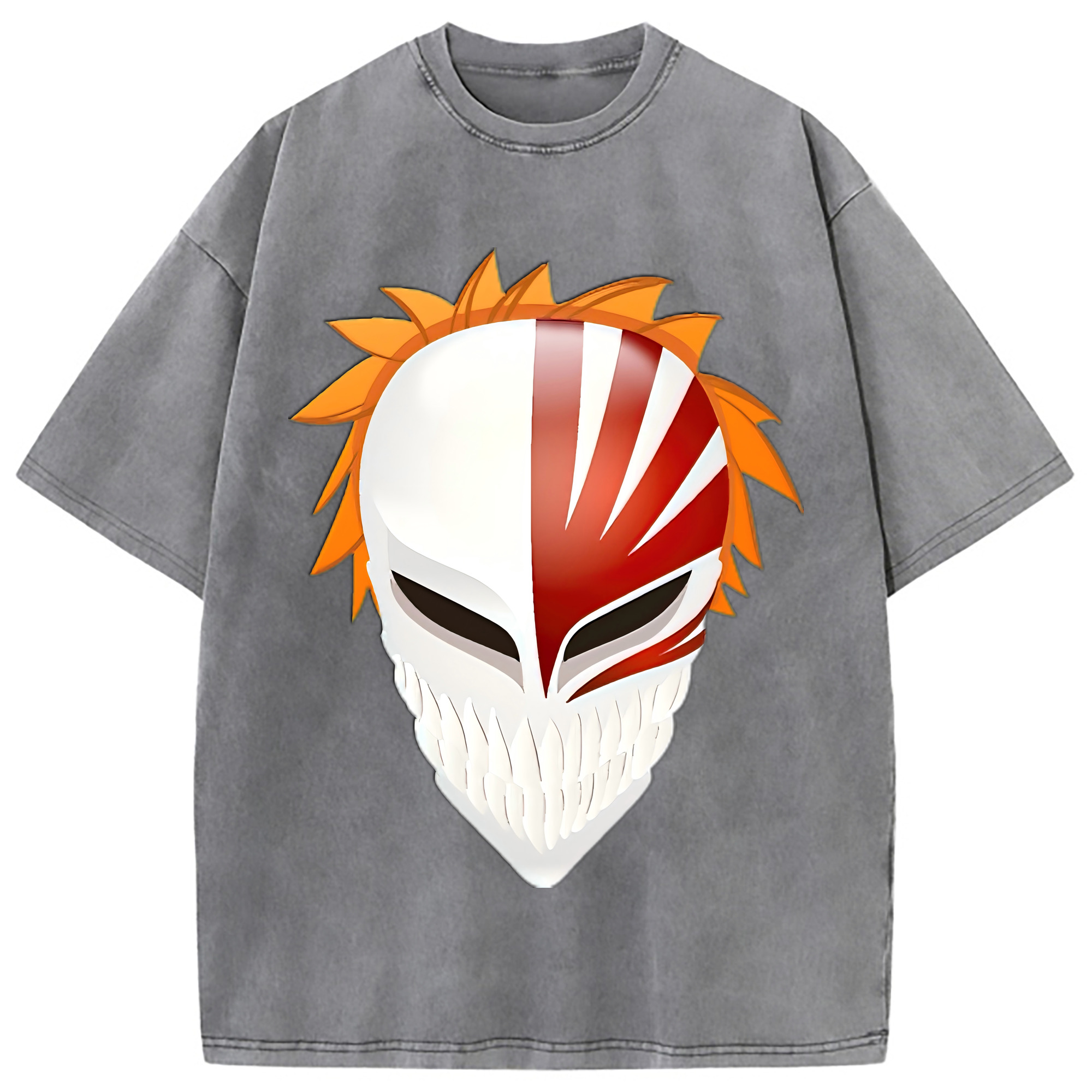 （画像用） ブリーチ 黒崎一護（くろさき いちご）BLEACH Kurosaki Ichigo 綿100% ヴィンテージ風 半袖Tシャツ（フロントプリント）