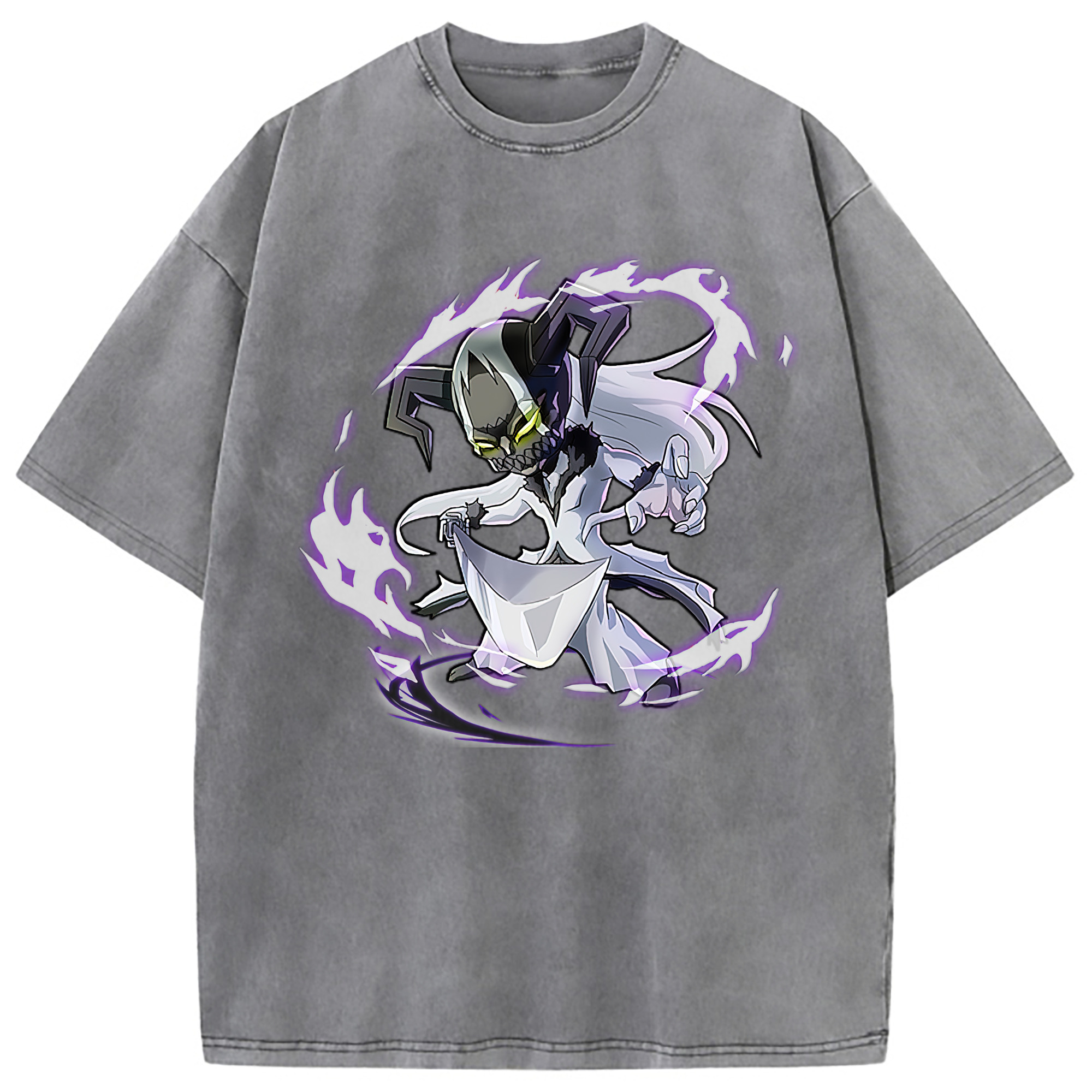 （画像用） ブリーチ 黒崎一護（くろさき いちご）BLEACH Kurosaki Ichigo 綿100% ヴィンテージ風 半袖Tシャツ（フロントプリント）