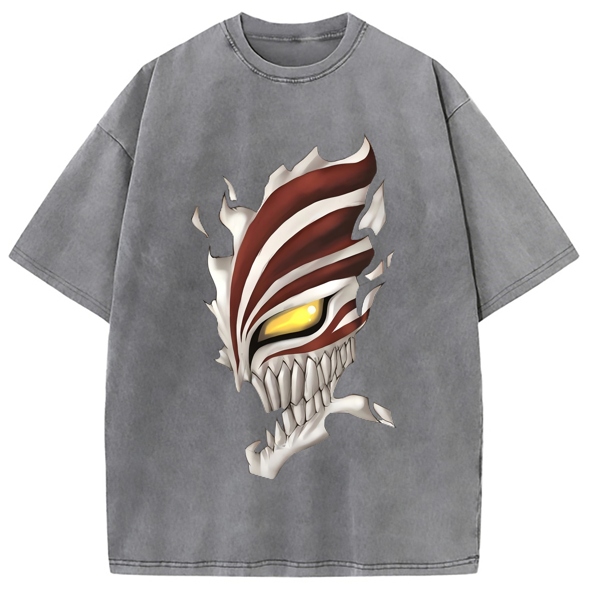 （画像用） ブリーチ 黒崎一護（くろさき いちご）BLEACH Kurosaki Ichigo 綿100% ヴィンテージ風 半袖Tシャツ（フロントプリント）
