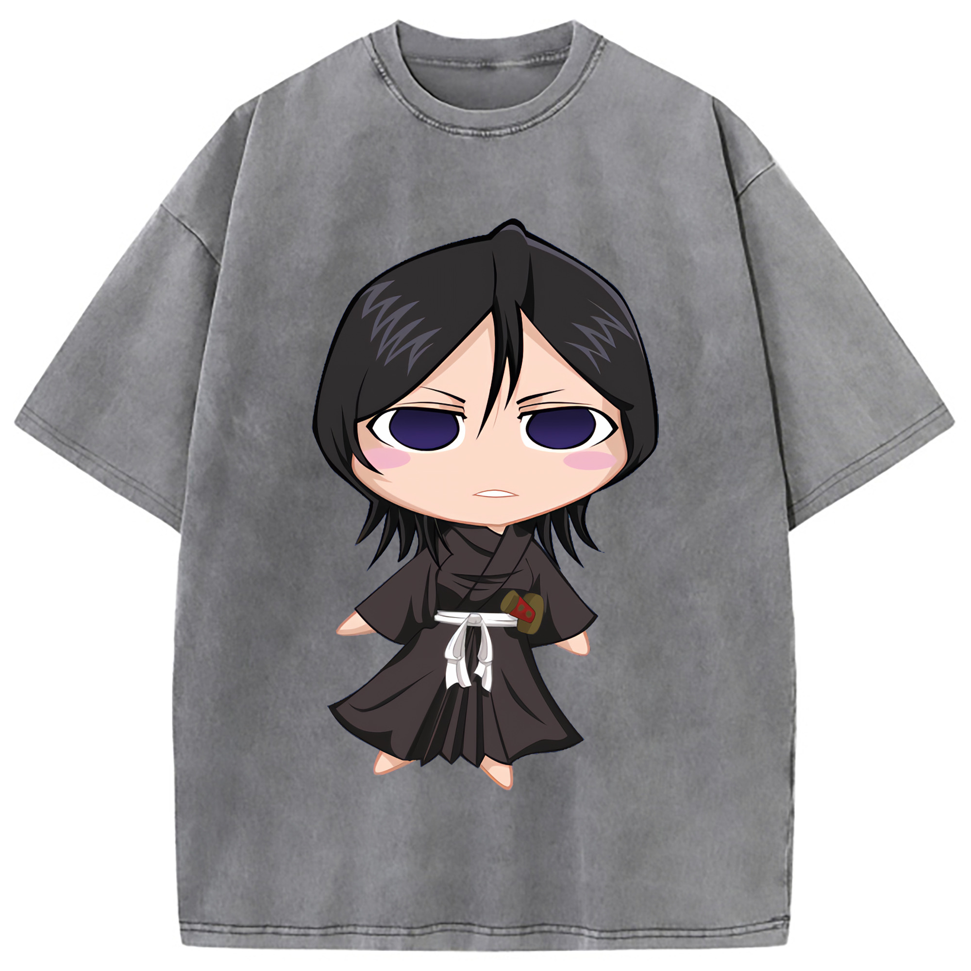 （画像用） ブリーチ 朽木ルキア BLEACH Kuchiki Rukia 綿100% ヴィンテージ風 半袖Tシャツ（フロントプリント）