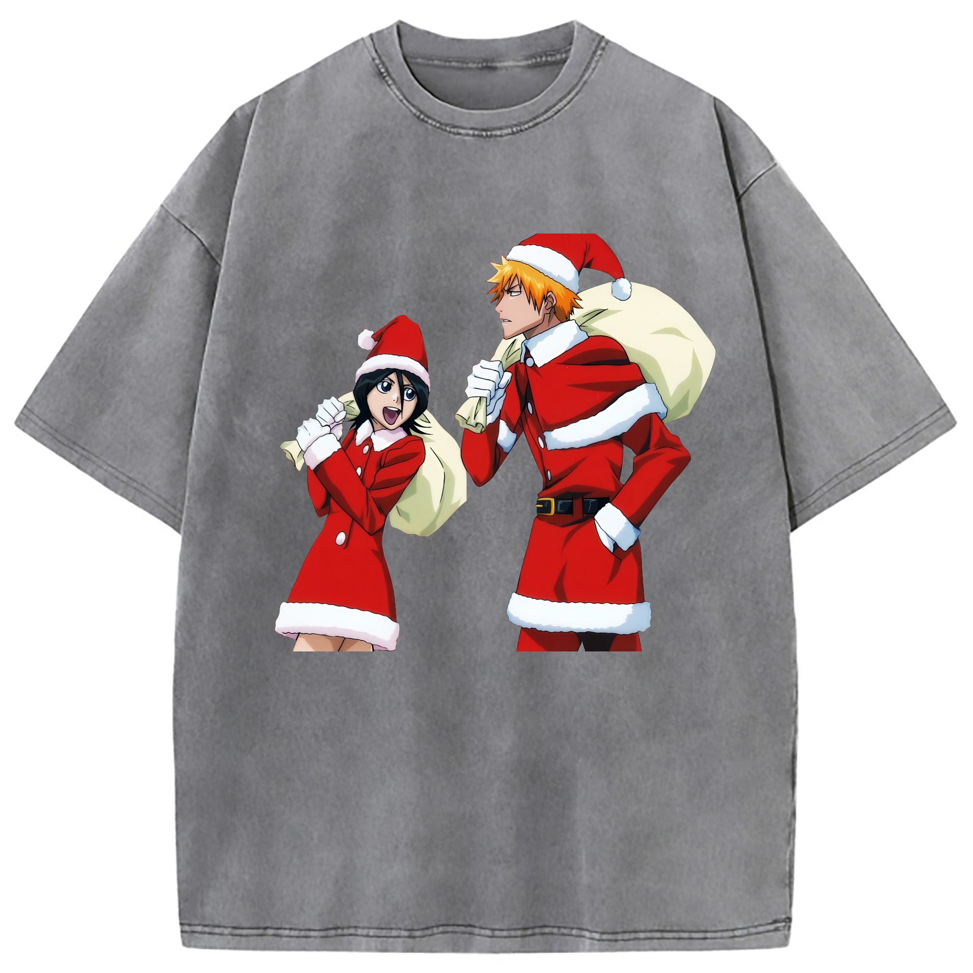 （画像用） ブリーチ 朽木ルキア BLEACH Kuchiki Rukia 綿100% ヴィンテージ風 半袖Tシャツ（フロントプリント）