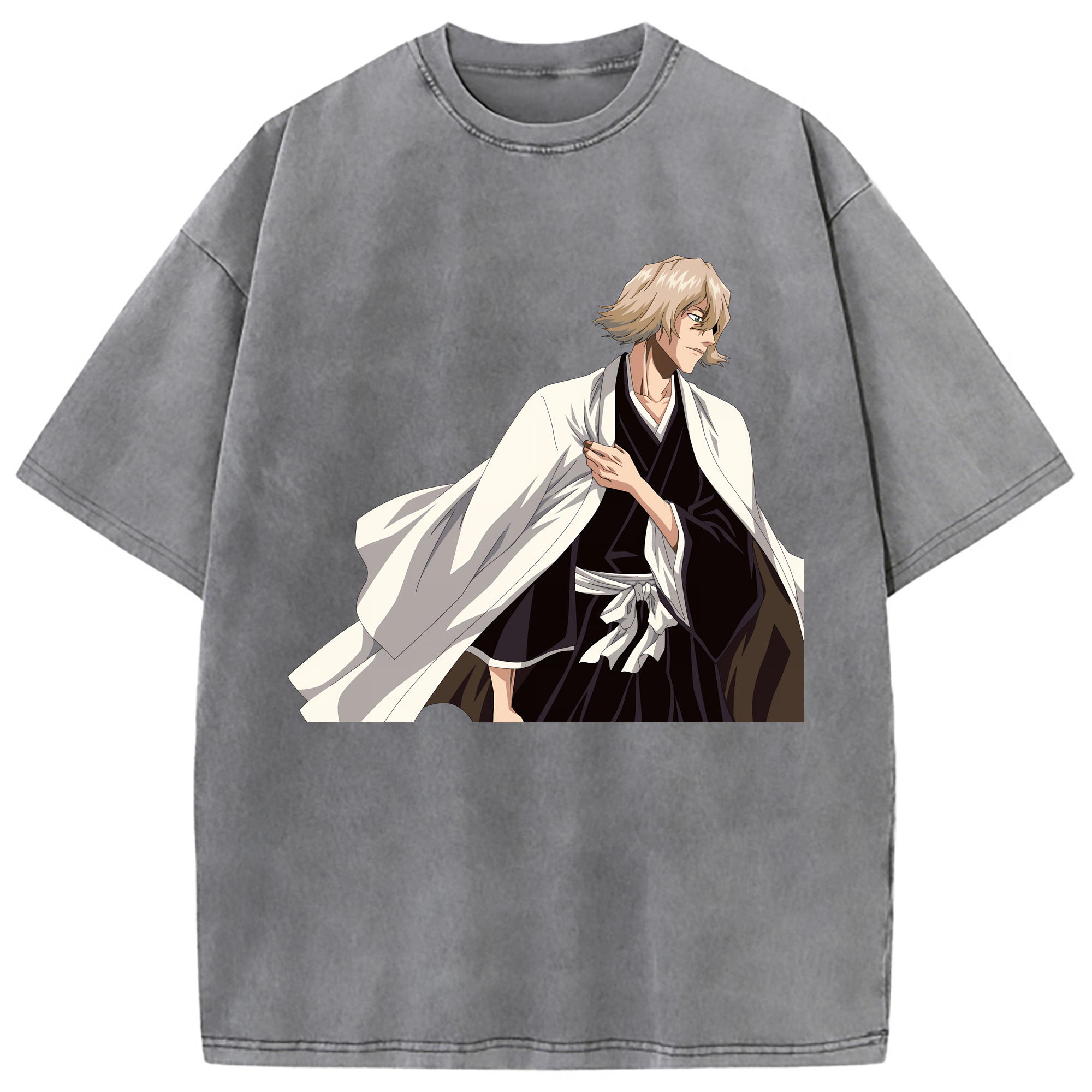 （画像用） "ブリーチ 浦原 喜助（うらはら きすけ） BLEACH Urahara Kisuke " 綿100% ヴィンテージ風 半袖Tシャツ（フロントプリント）