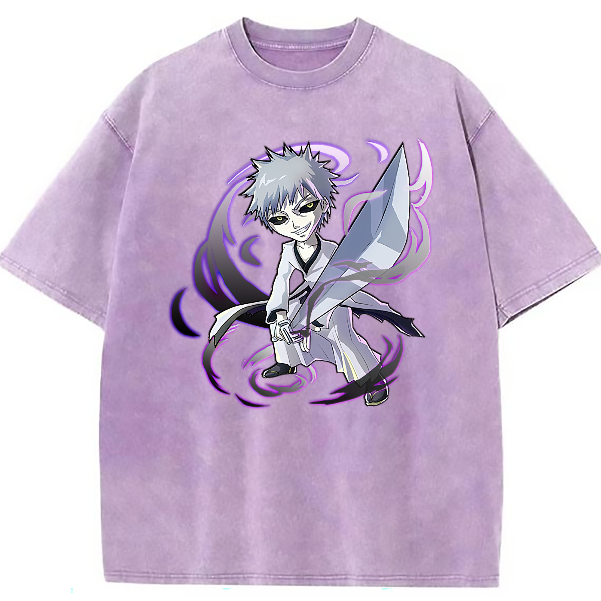 （画像用） ブリーチ 黒崎一護（くろさき いちご）BLEACH Kurosaki Ichigo 綿100% ヴィンテージ風 半袖Tシャツ（フロントプリント）