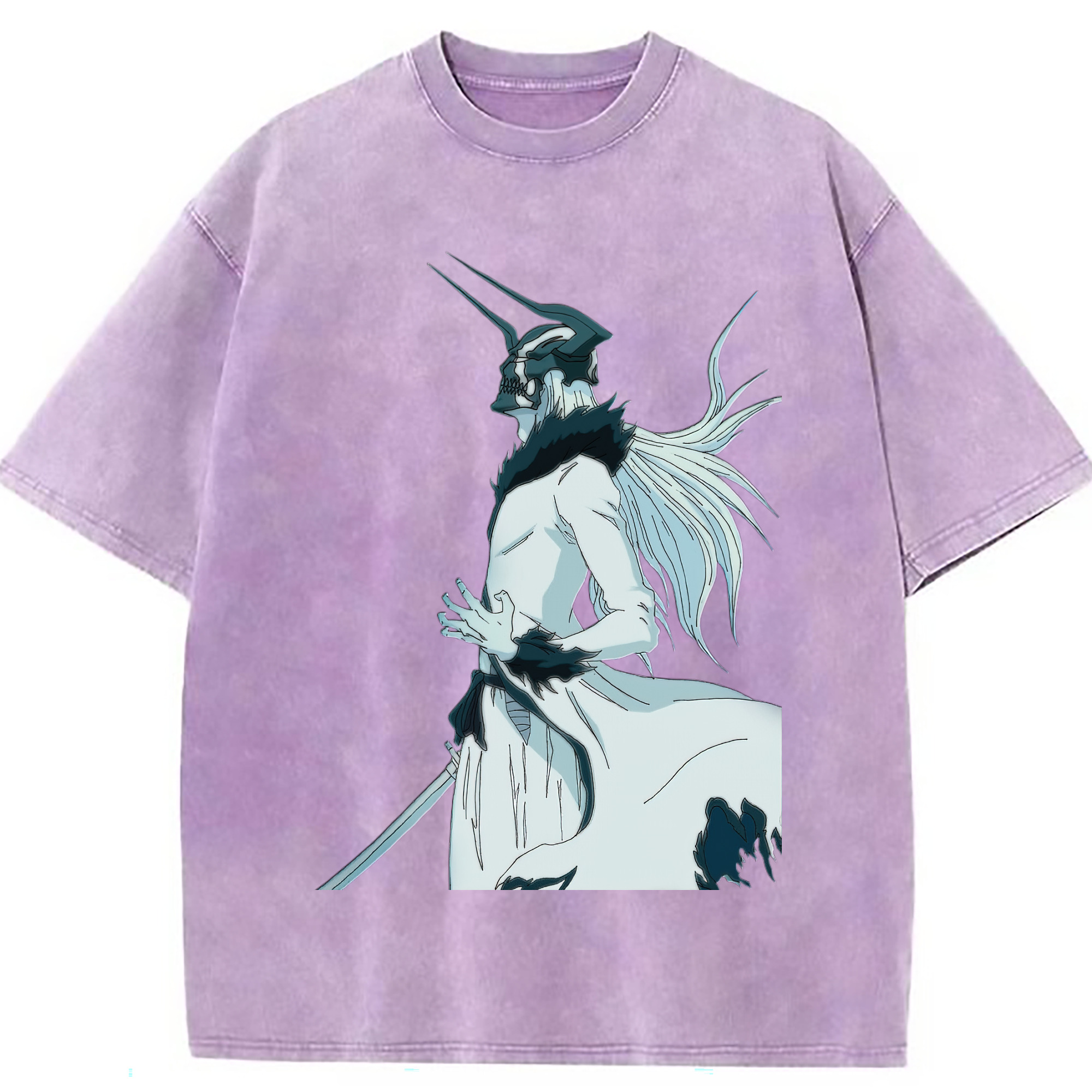 （画像用） ブリーチ 黒崎一護（くろさき いちご）BLEACH Kurosaki Ichigo 綿100% ヴィンテージ風 半袖Tシャツ（フロントプリント）