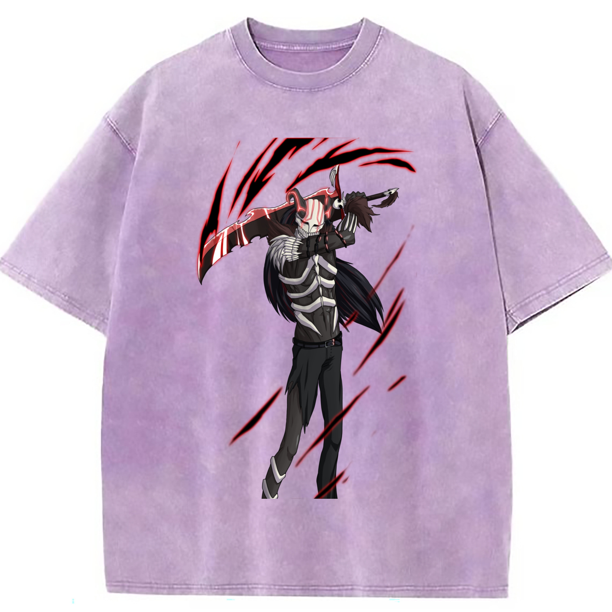 （画像用） ブリーチ 黒崎一護（くろさき いちご）BLEACH Kurosaki Ichigo 綿100% ヴィンテージ風 半袖Tシャツ（フロントプリント）