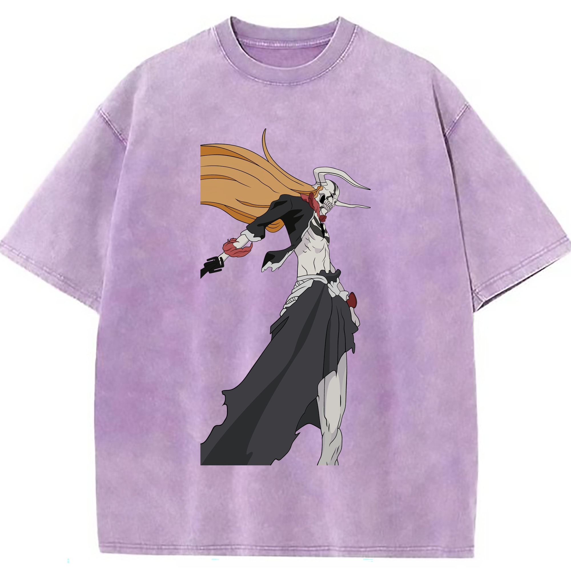 （画像用） ブリーチ 黒崎一護（くろさき いちご）BLEACH Kurosaki Ichigo 綿100% ヴィンテージ風 半袖Tシャツ（フロントプリント）