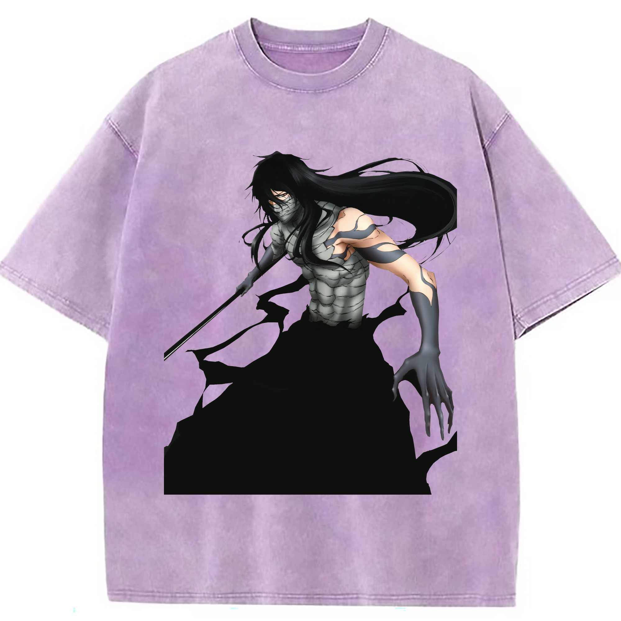 （画像用） ブリーチ 黒崎一護（くろさき いちご）BLEACH Kurosaki Ichigo 綿100% ヴィンテージ風 半袖Tシャツ（フロントプリント）