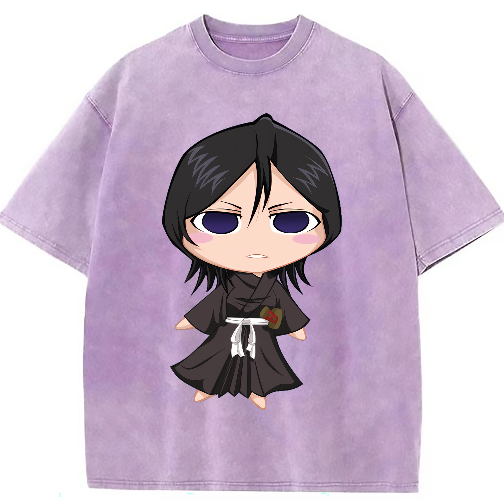 （画像用） ブリーチ 朽木ルキア BLEACH Kuchiki Rukia 綿100% ヴィンテージ風 半袖Tシャツ（フロントプリント）
