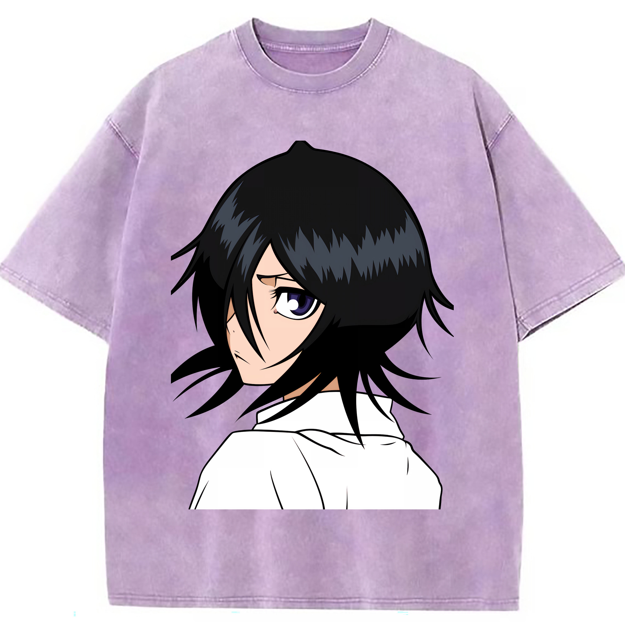 （画像用） ブリーチ 朽木ルキア BLEACH Kuchiki Rukia 綿100% ヴィンテージ風 半袖Tシャツ（フロントプリント）