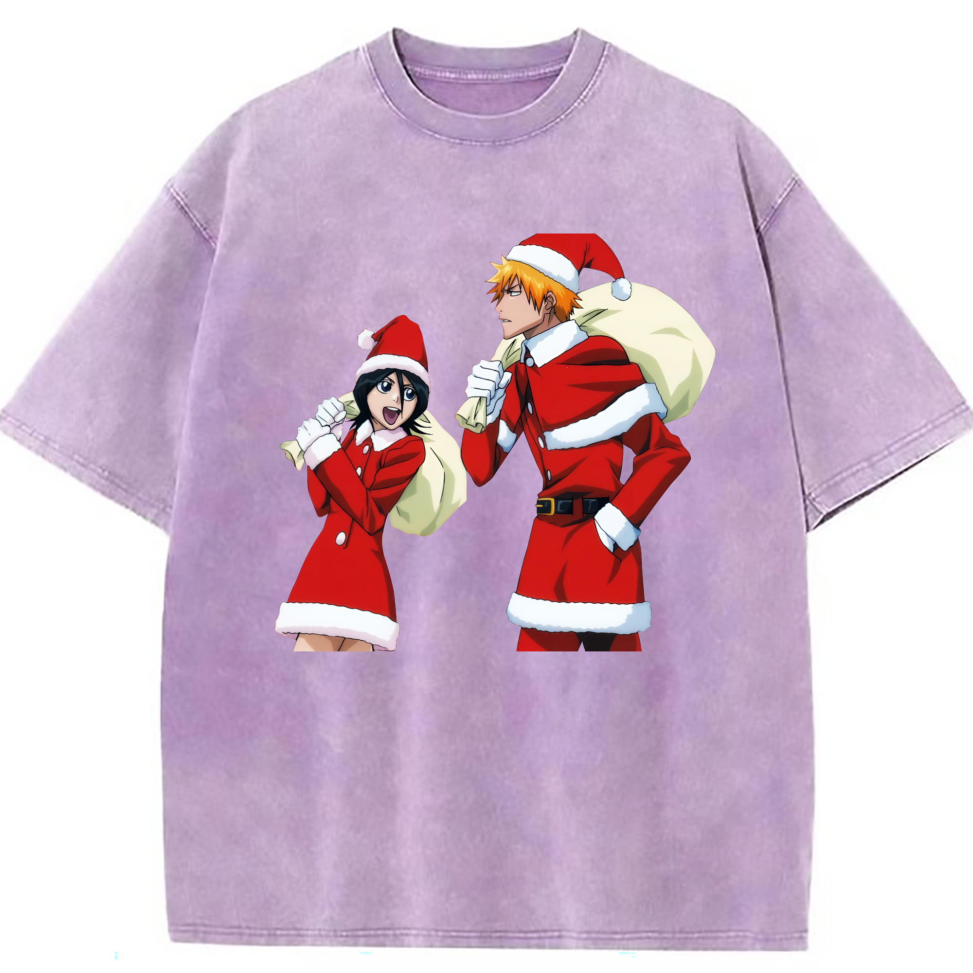 （画像用） ブリーチ 朽木ルキア BLEACH Kuchiki Rukia 綿100% ヴィンテージ風 半袖Tシャツ（フロントプリント）